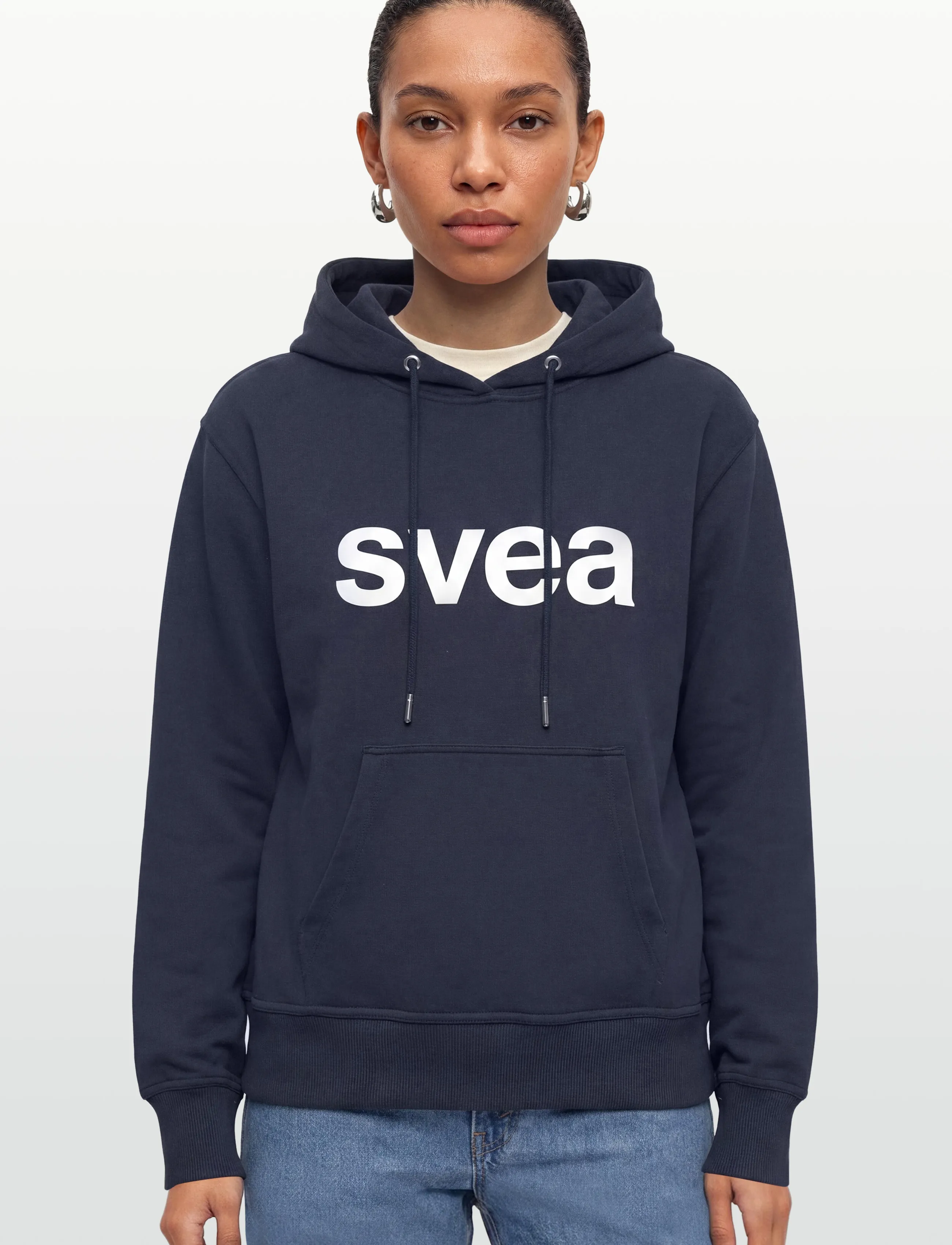 Svea - SWCowen Hoodie - sweatshirts & hættetrøjer - navy - 3