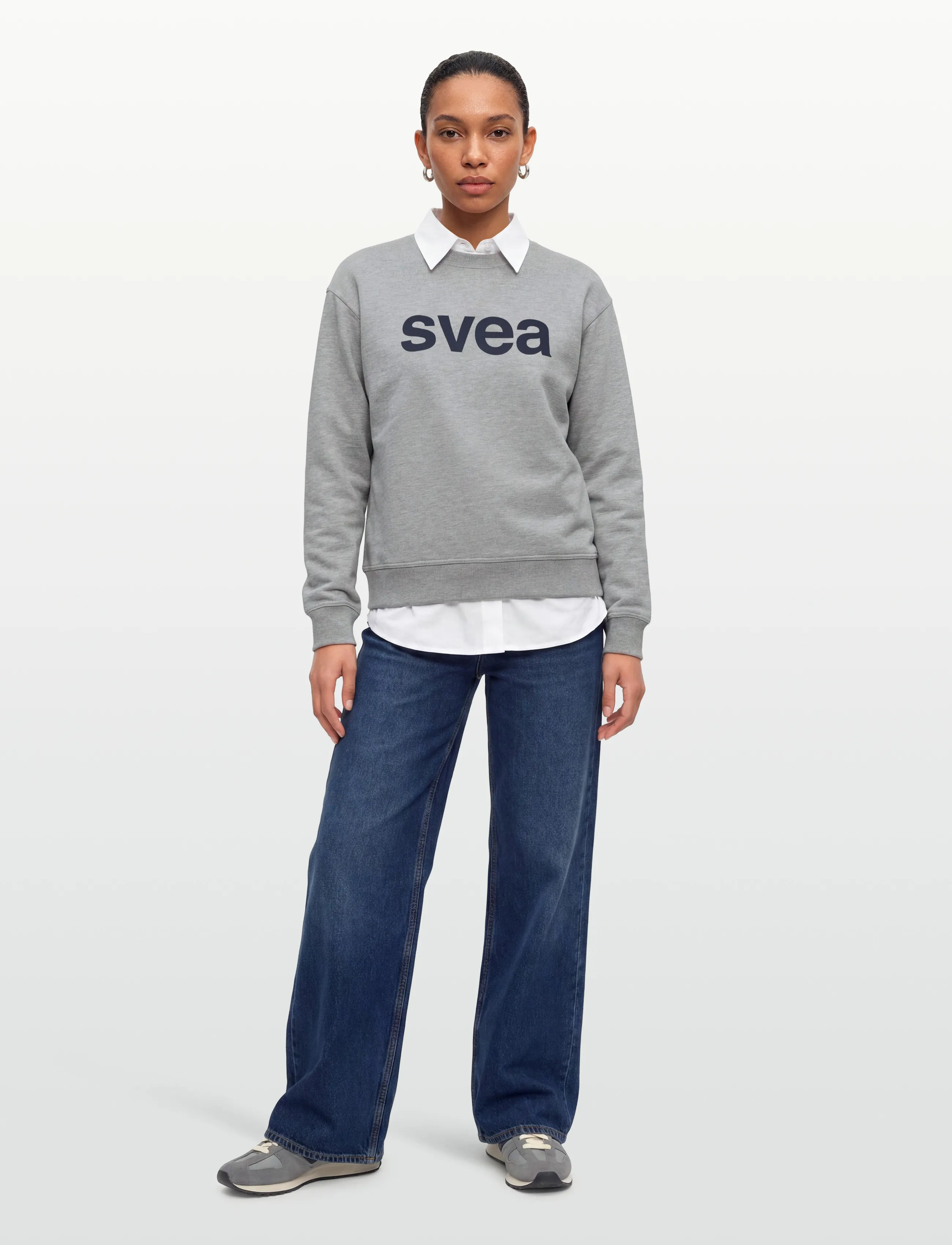 Svea Swcowen Sweatshirt, S, Grey, Sweatshirts & Hættetrøjer > Sweatshirts, Dame