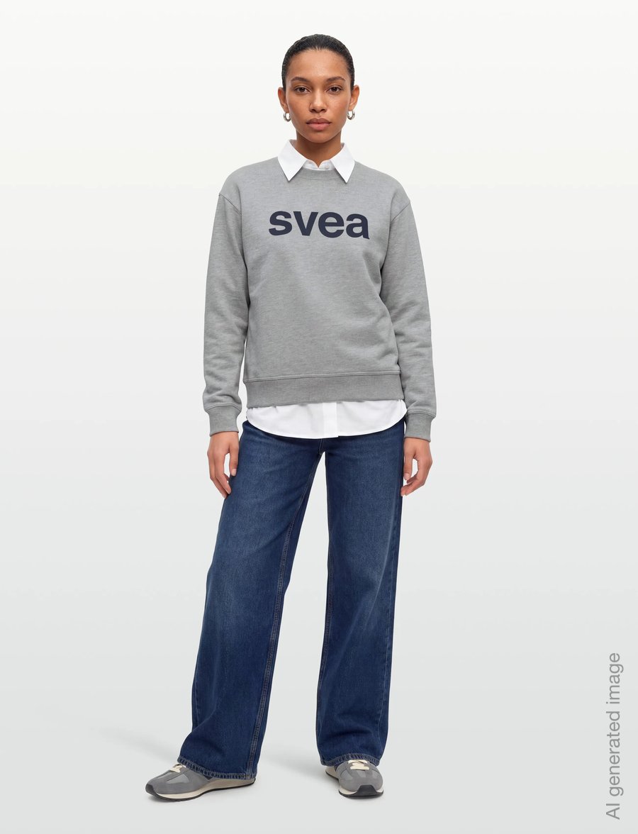 Svea - SWCowen Sweatshirt - everyday style - medium grey melange - 0