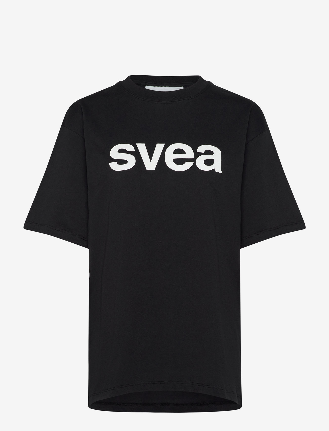 Svea - SWAustin Boxy Logo SS T-Shirt - t-shirts - black - 0