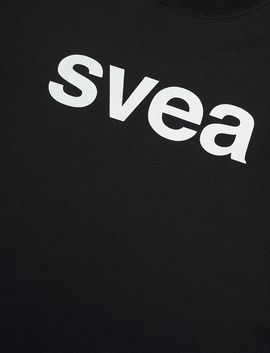 Svea - SWAustin Boxy Logo SS T-Shirt - t-shirts - black - 5