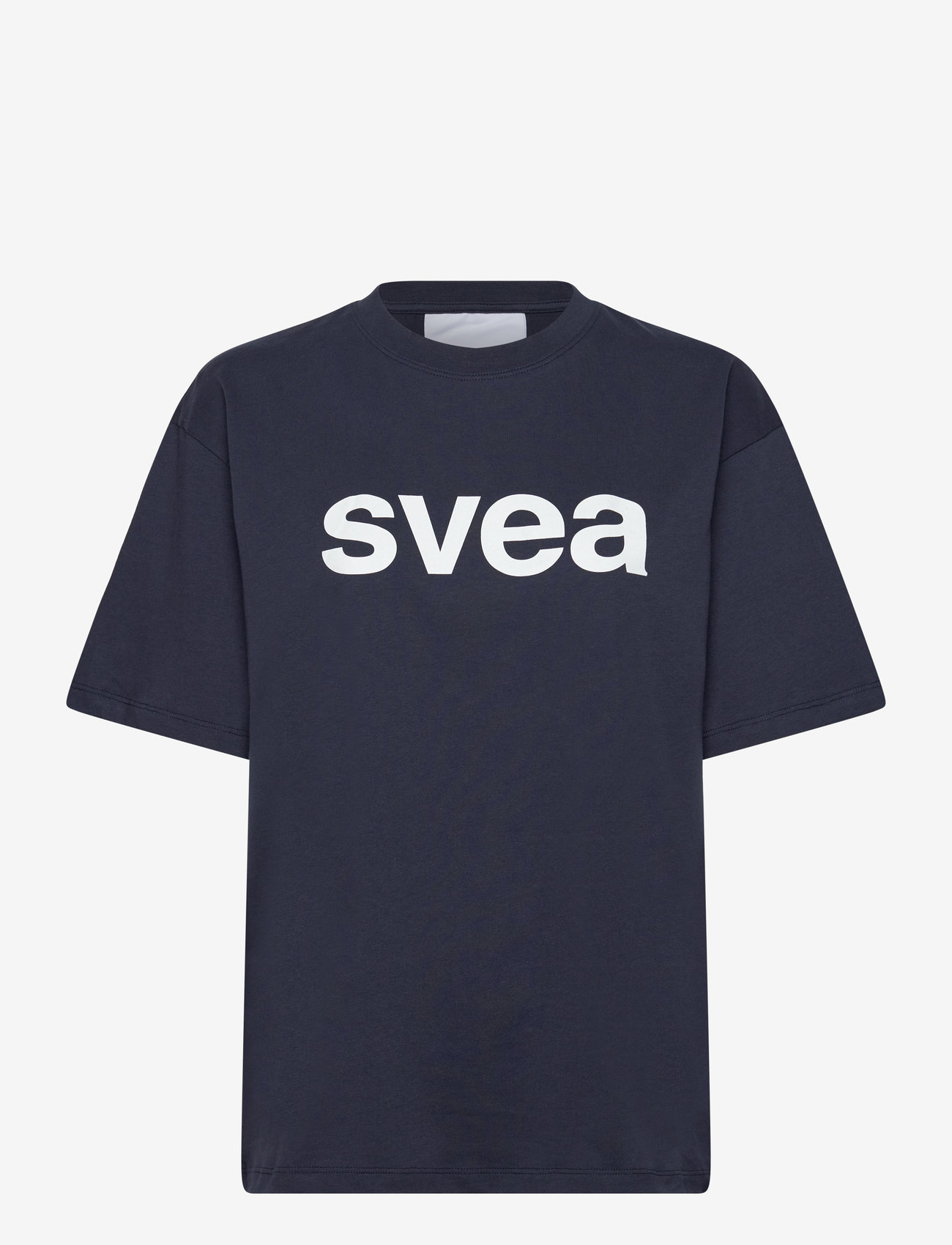 Svea - SWAustin Boxy Logo SS T-Shirt - t-shirts - navy - 0