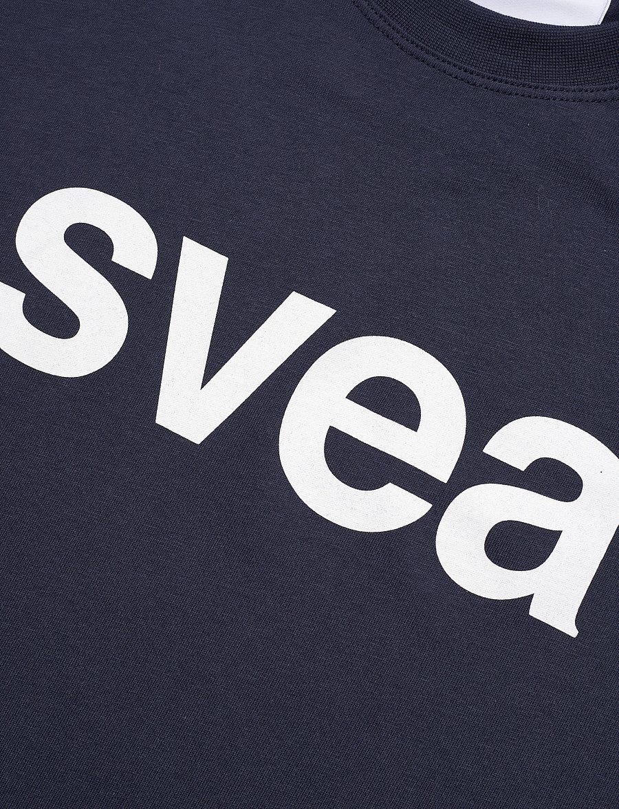 Svea - SWAustin Boxy Logo SS T-Shirt - t-shirts - navy - 2