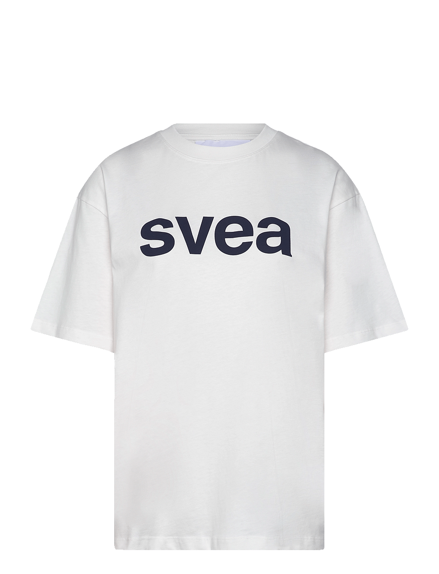Svea - SWAustin Boxy Logo SS T-Shirt - stuttermarbolir - new white - 1