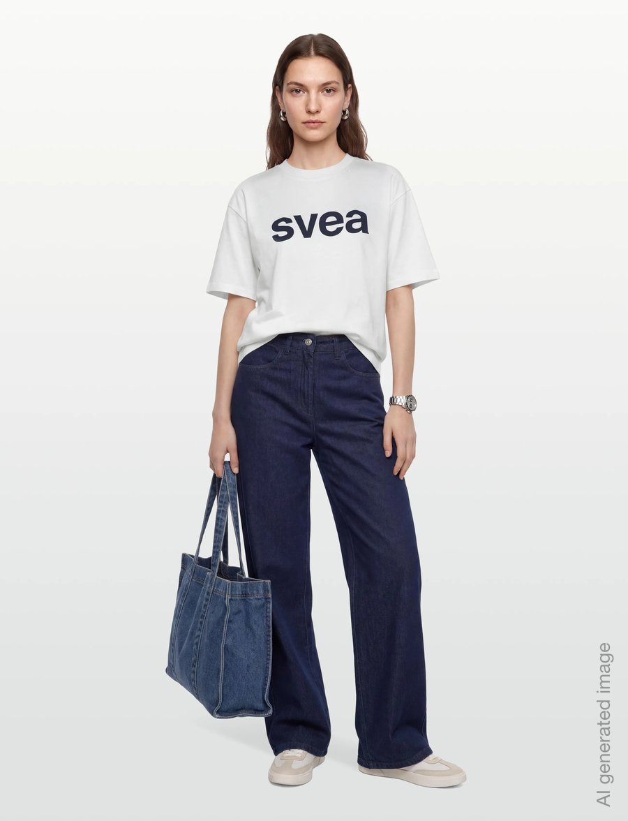 Svea - SWAustin Boxy Logo SS T-Shirt - stuttermarbolir - new white - 0