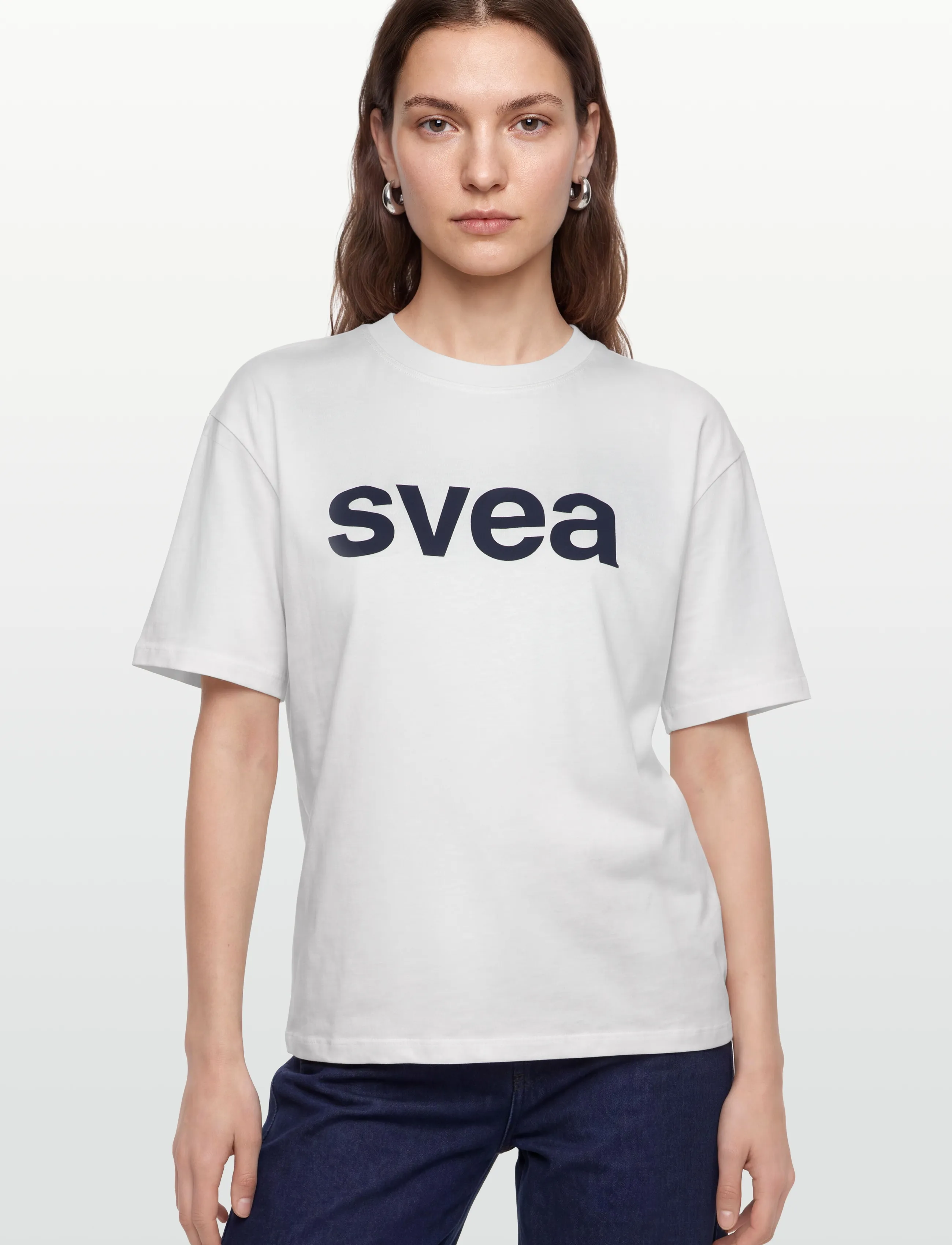 Svea - SWAustin Boxy Logo SS T-Shirt - laveste priser - new white - 3