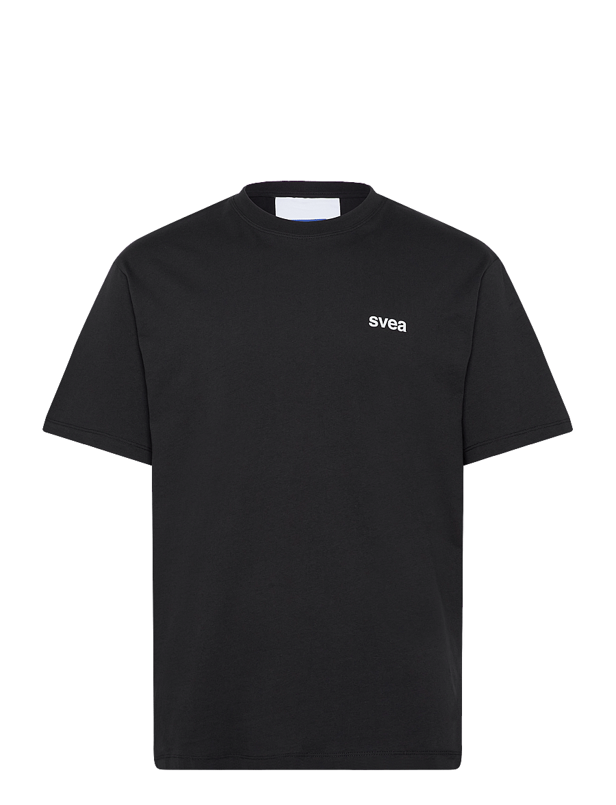 Svea - SMAustin Boxy SS T-Shirt - kurzärmelige t-shirts - black - 0