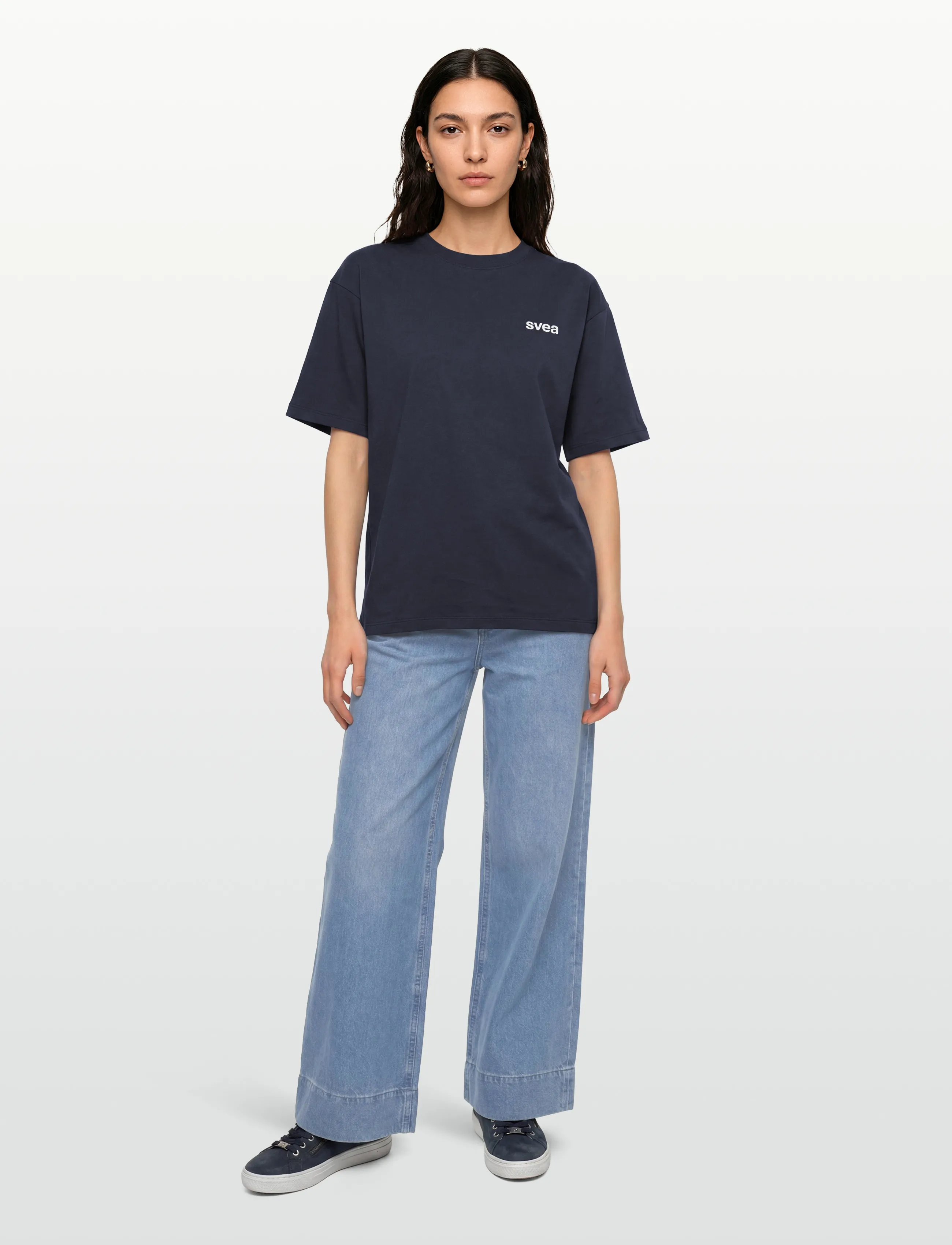 Svea - SWAustin Boxy SS T-Shirt - laveste priser - navy - 0