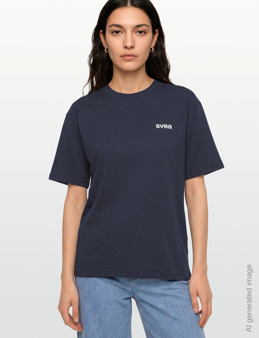 Svea - SWAustin Boxy SS T-Shirt - t-shirts - navy - 3