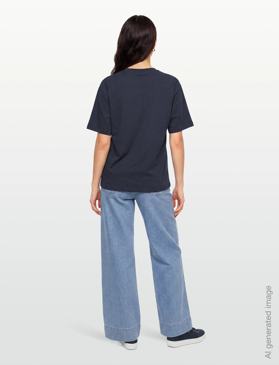Svea - SWAustin Boxy SS T-Shirt - t-shirts - navy - 4