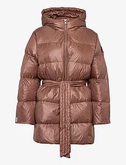 Svea - Mid length beltet coat - down- & padded jackets - dark bark - 0