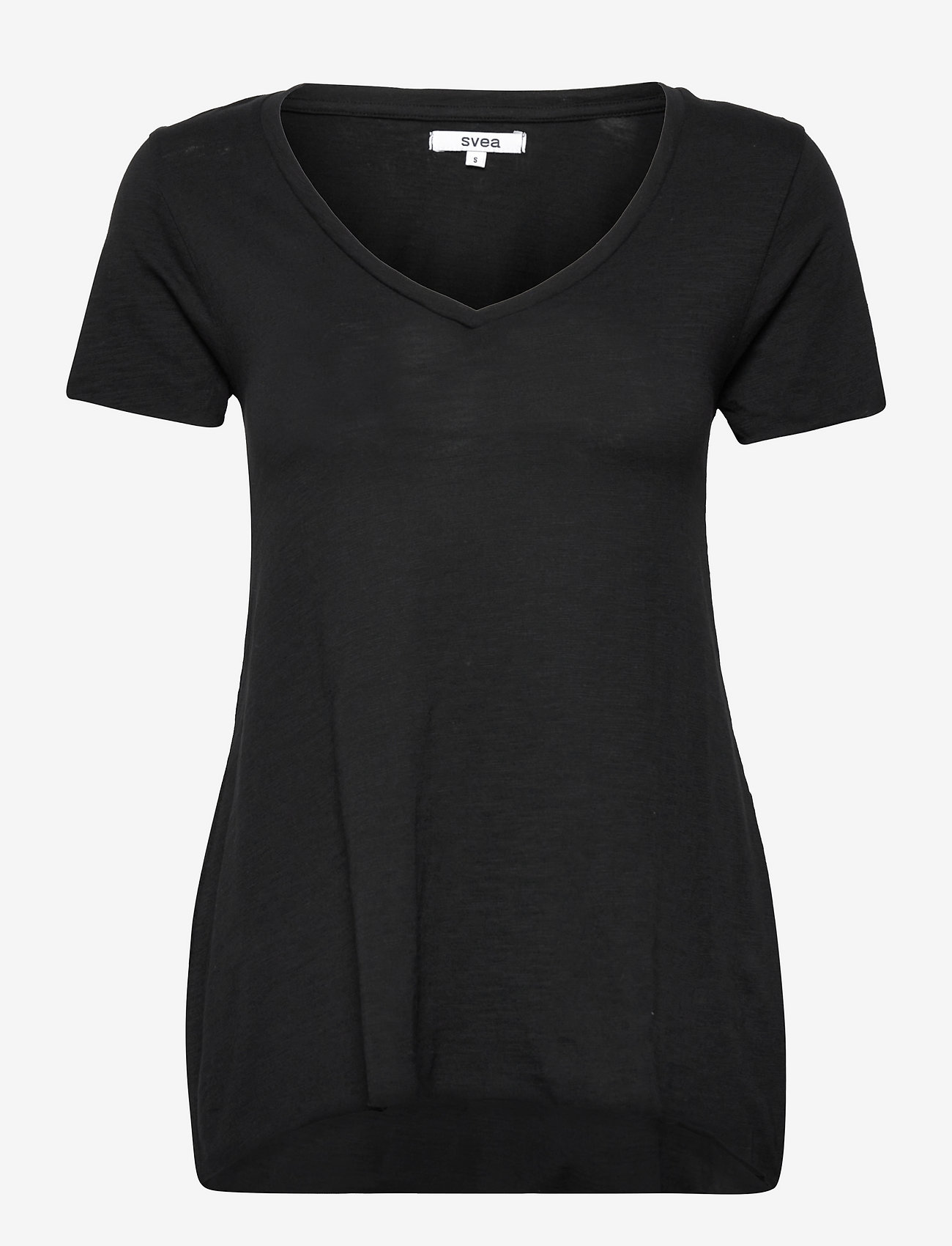 V-neck top - BLACK