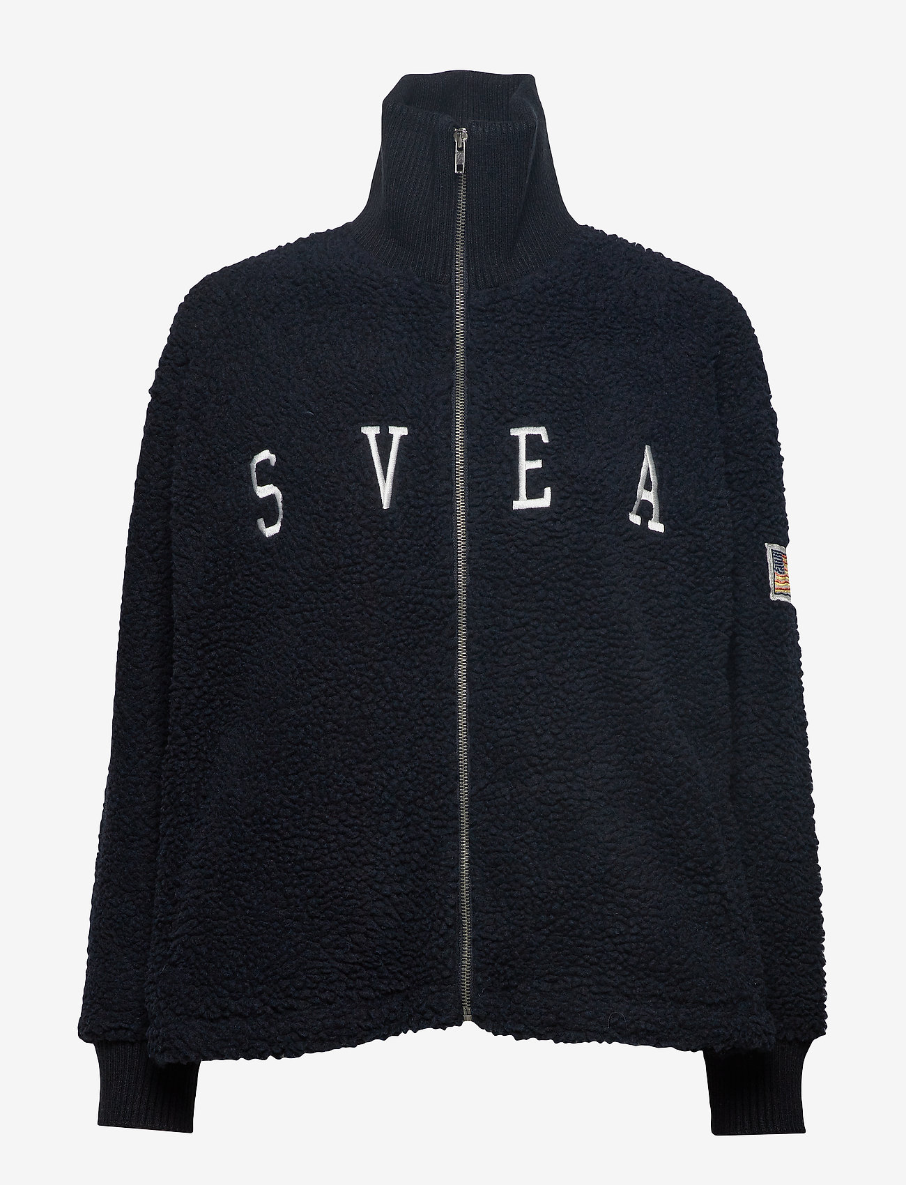 Svea - Kathryn Pile Zip Sweater - dark navy - 0