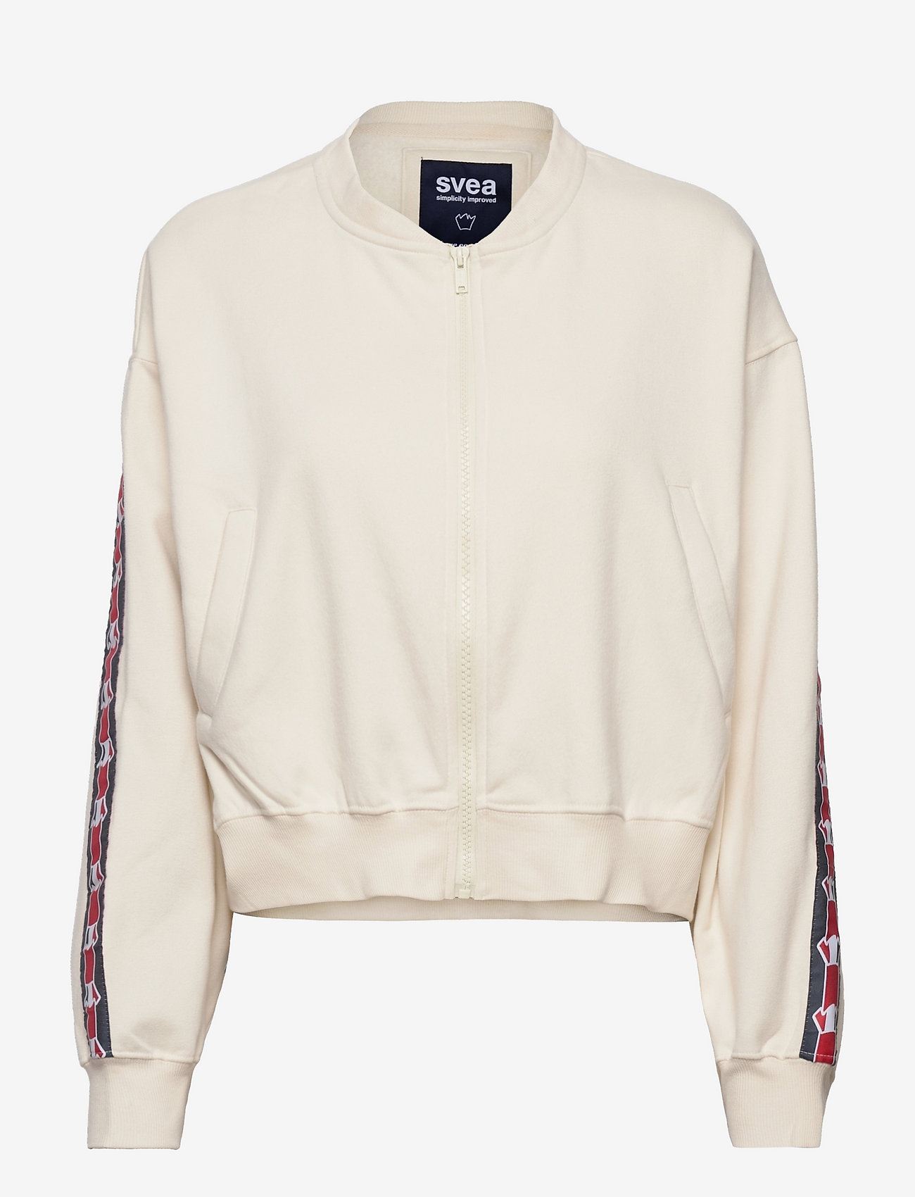 Svea - Violet Zip Sweat - antique white - 0