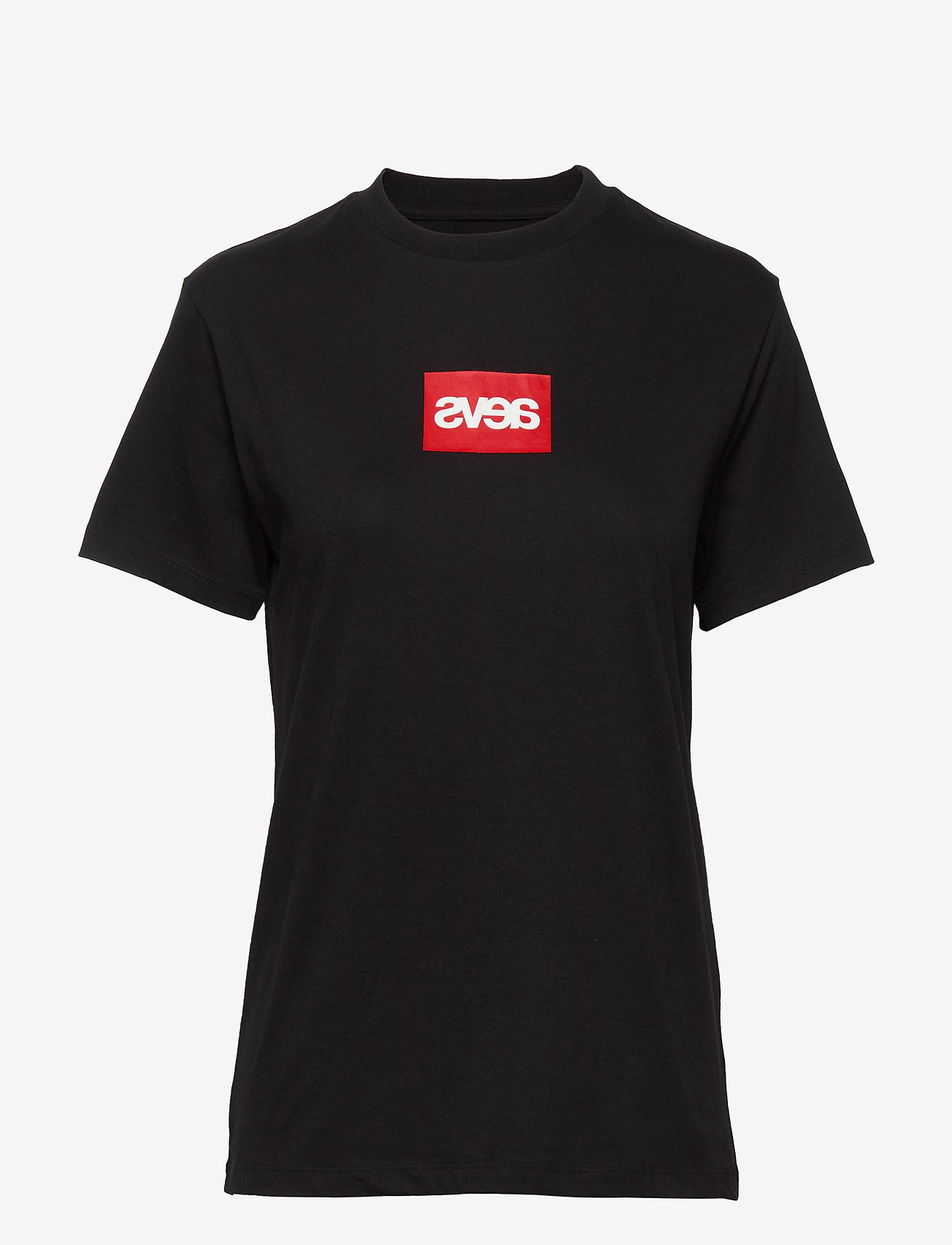 Svea - Everyday Square Logo Tee - t-shirts - black - 0