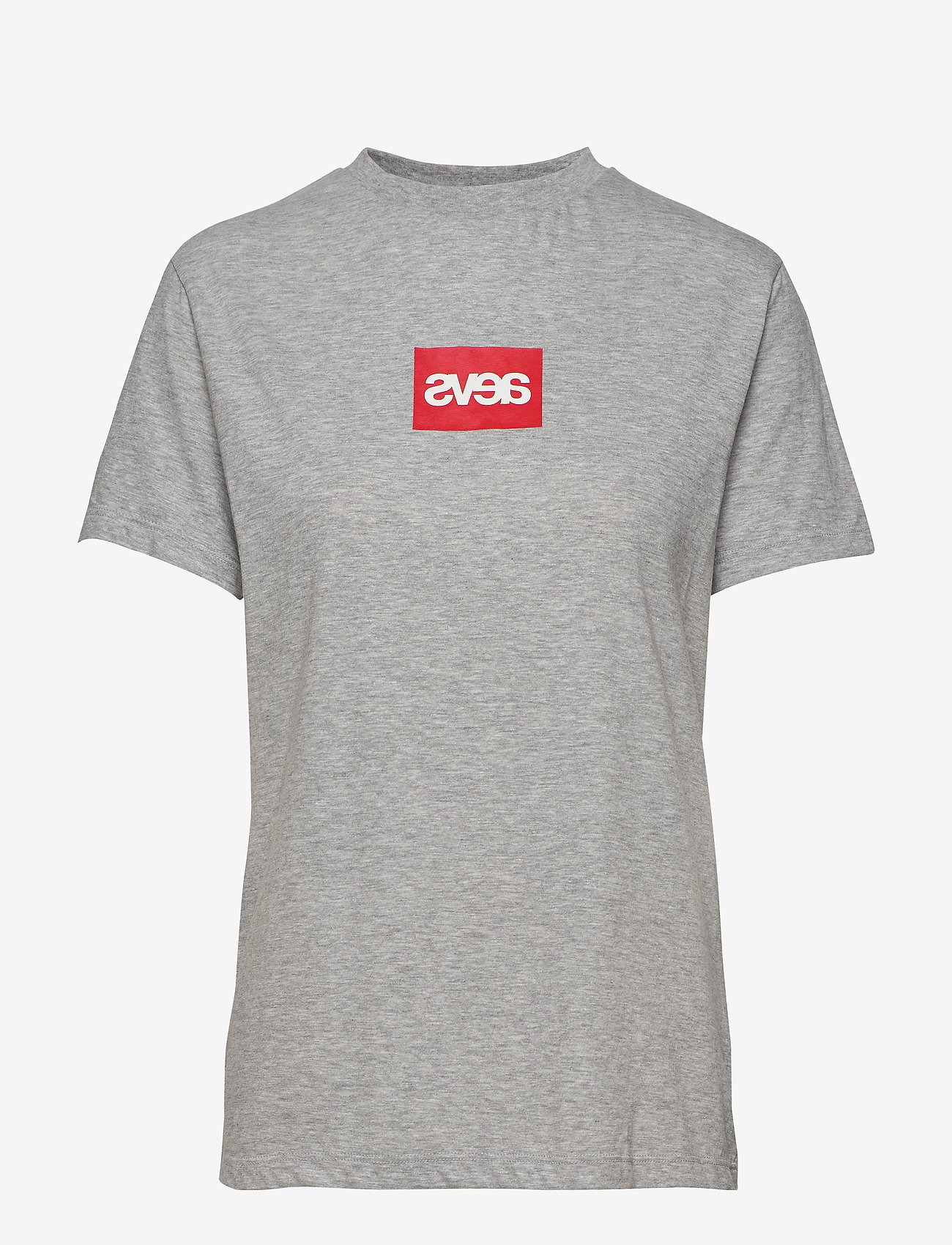 Svea - Everyday Square Logo Tee - grey melange - 0