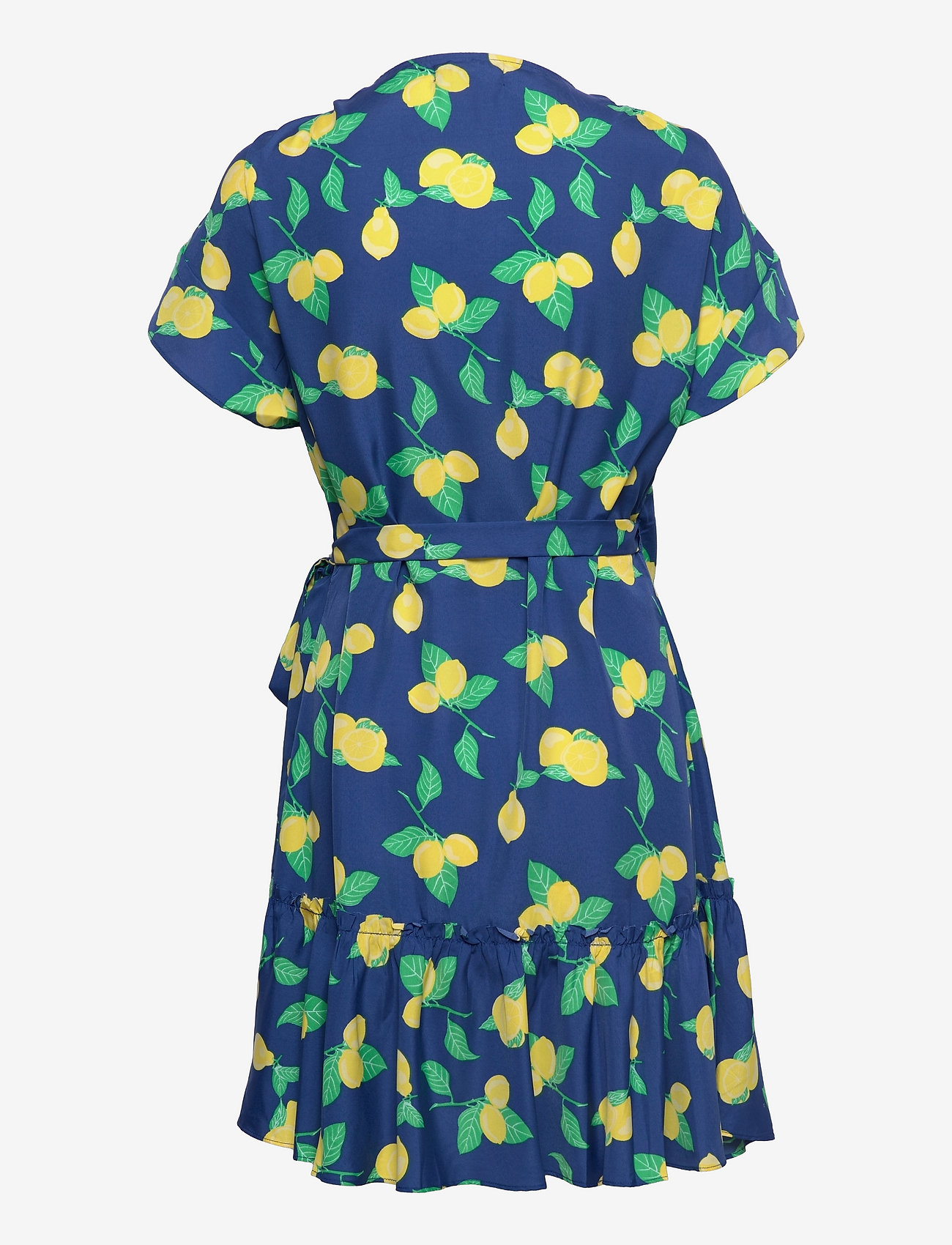 Svea - Wrap Dress - blue/lemon - 1