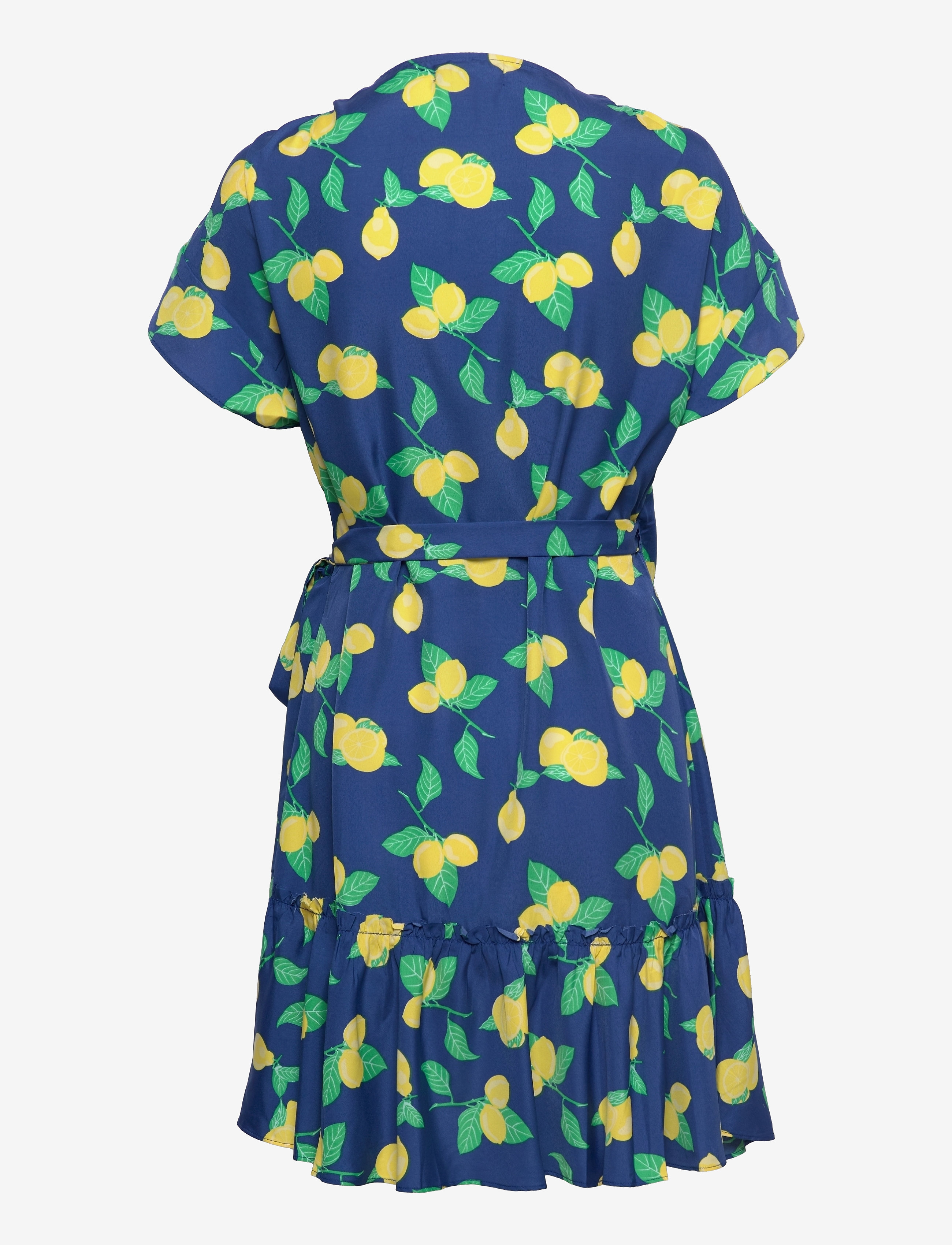 Svea - Wrap Dress - blue/lemon - 1