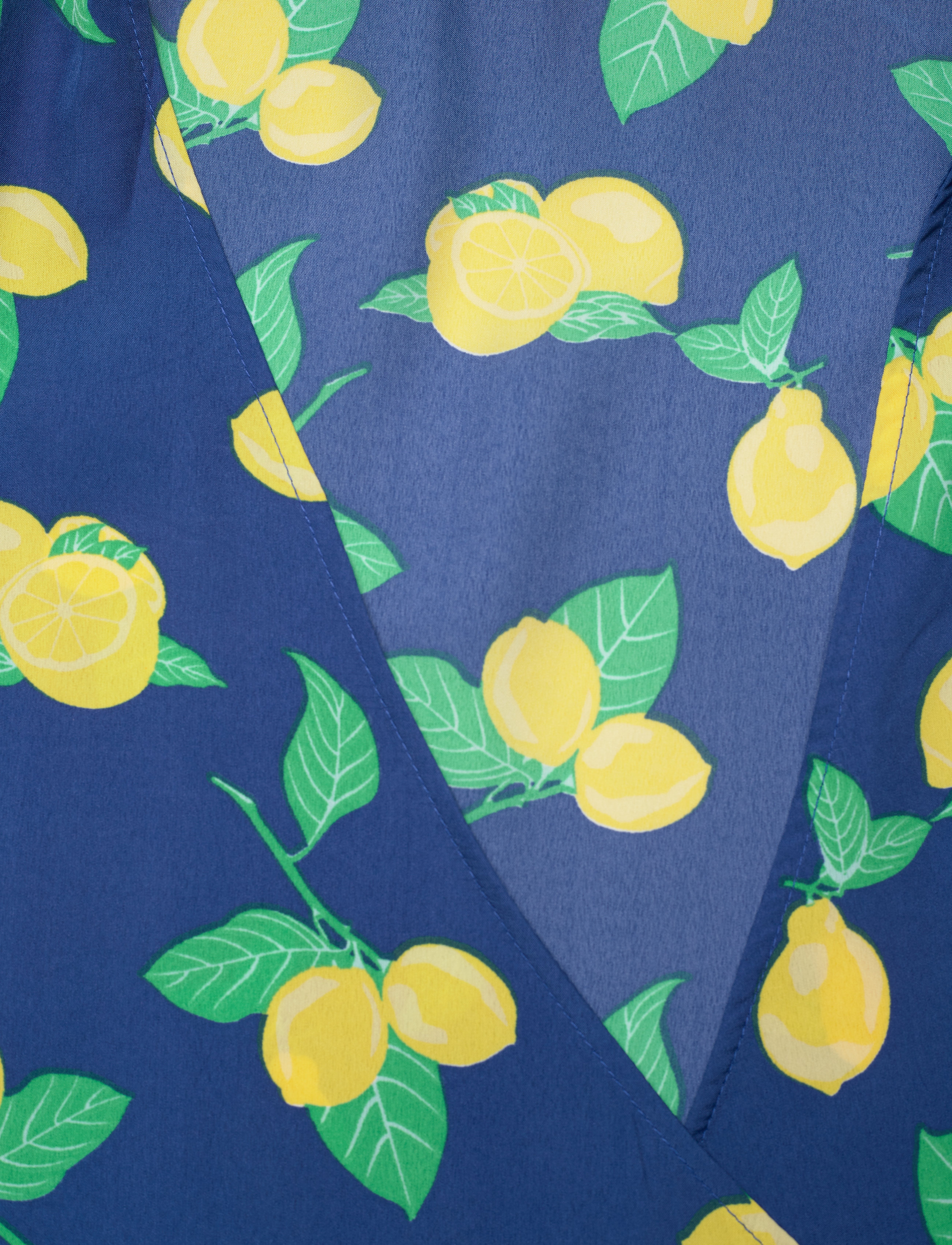 Svea - Wrap Dress - blue/lemon - 2