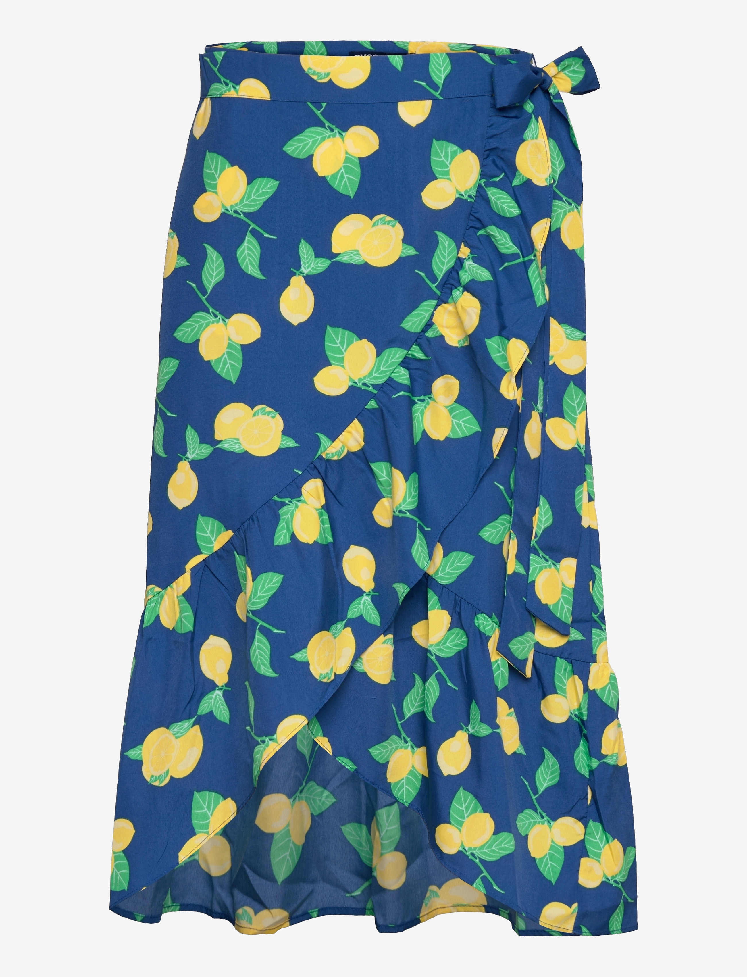 Svea Wrap Skirt - Svea - BLUE DARK/LEMON / multi