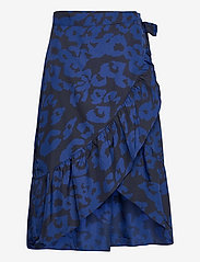 Svea - Wrap Skirt - feestelijke kleding voor outlet-prijzen - blue leo - 0