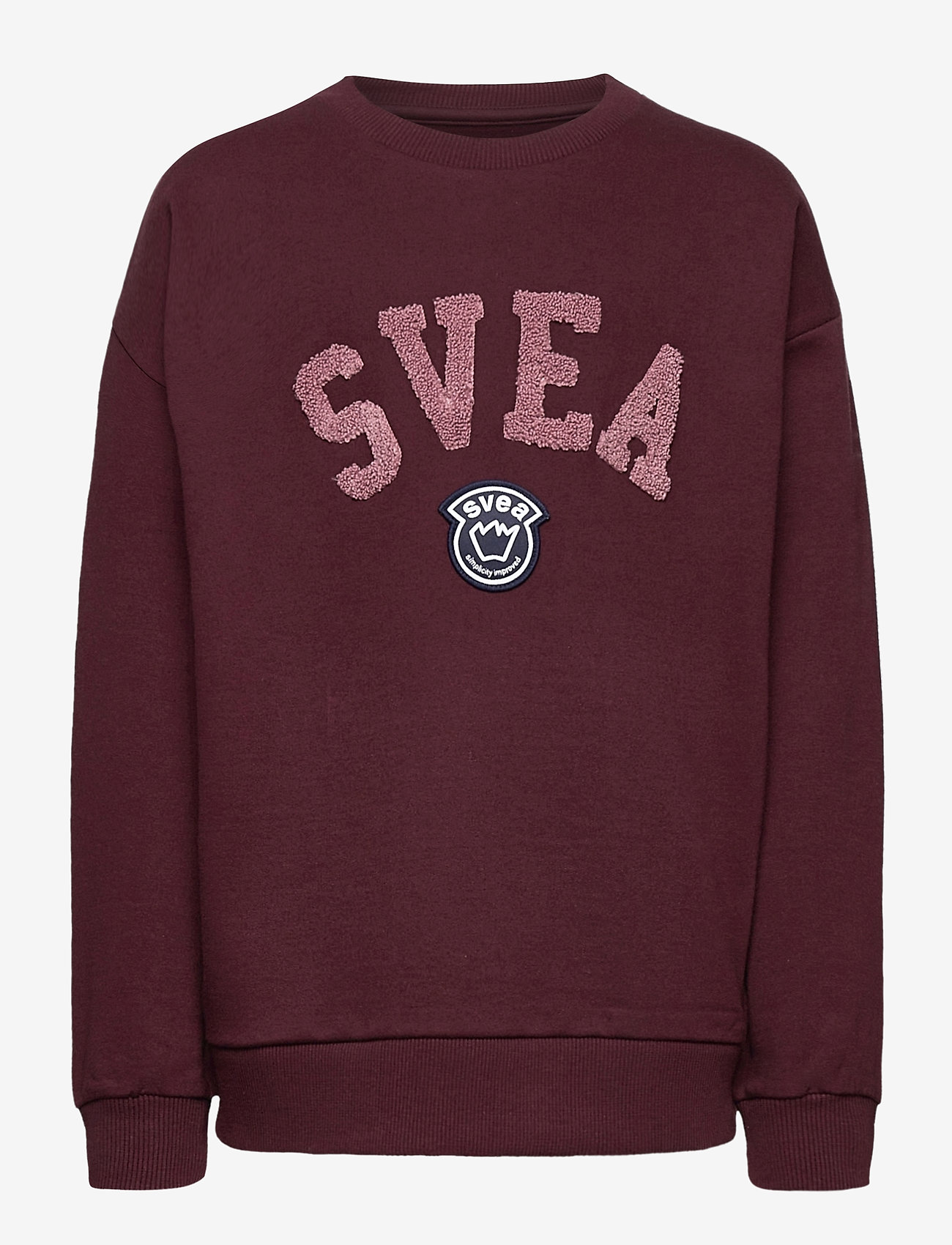 Svea Logo Jr Crew - WINERED