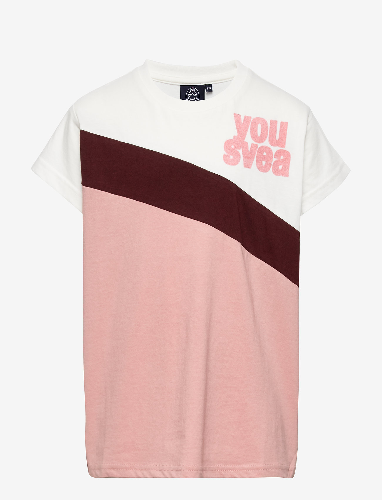 Svea - Colorblock JR Tee - soft pink - 0