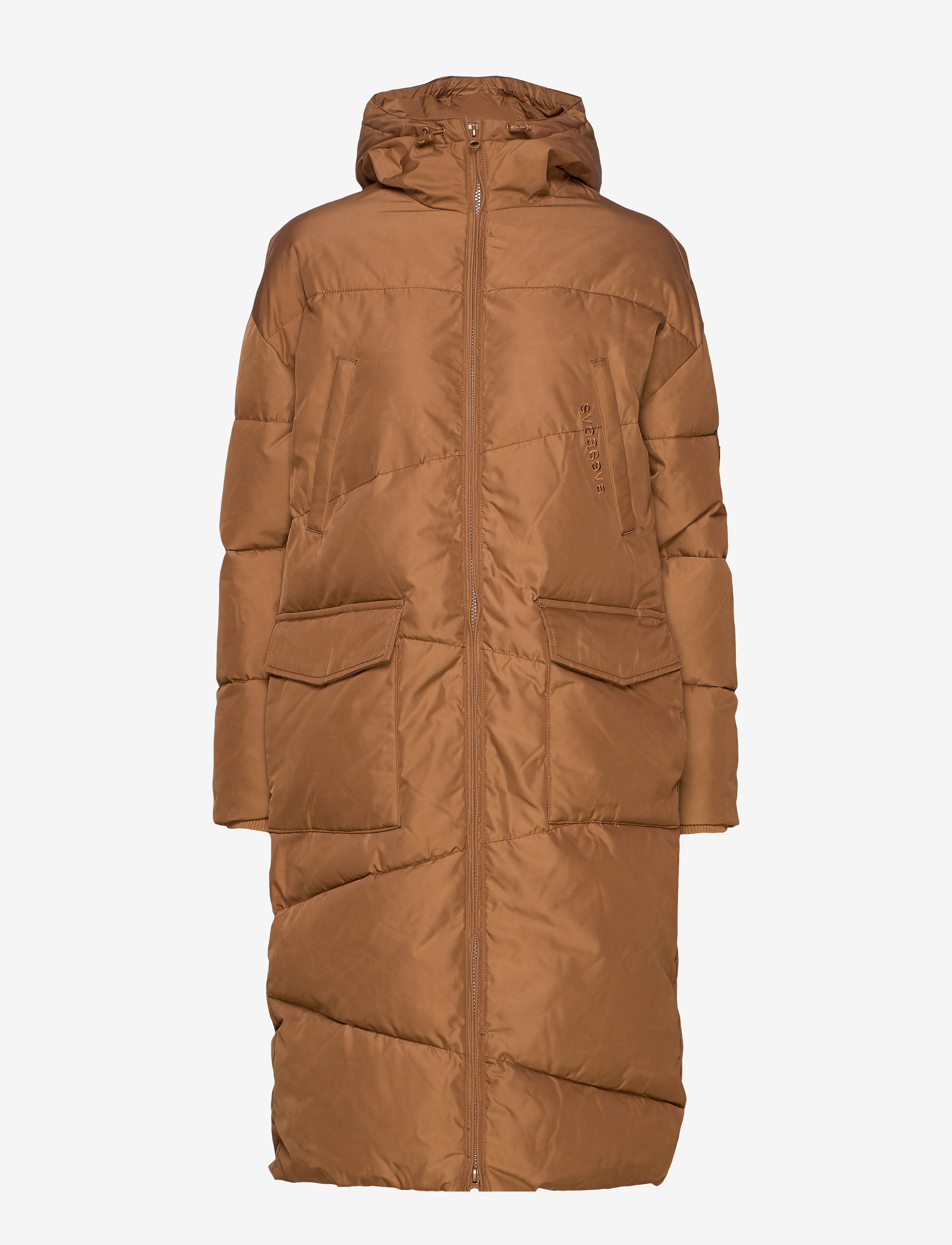 Svea - Big Front Pocket Long Jacket - beige - 1