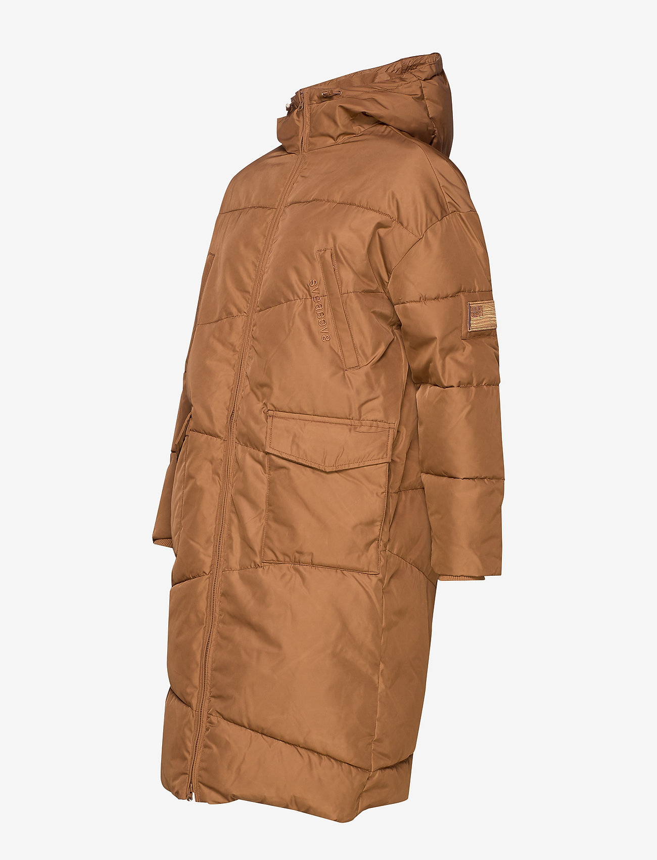 Svea - Big Front Pocket Long Jacket - beige - 3