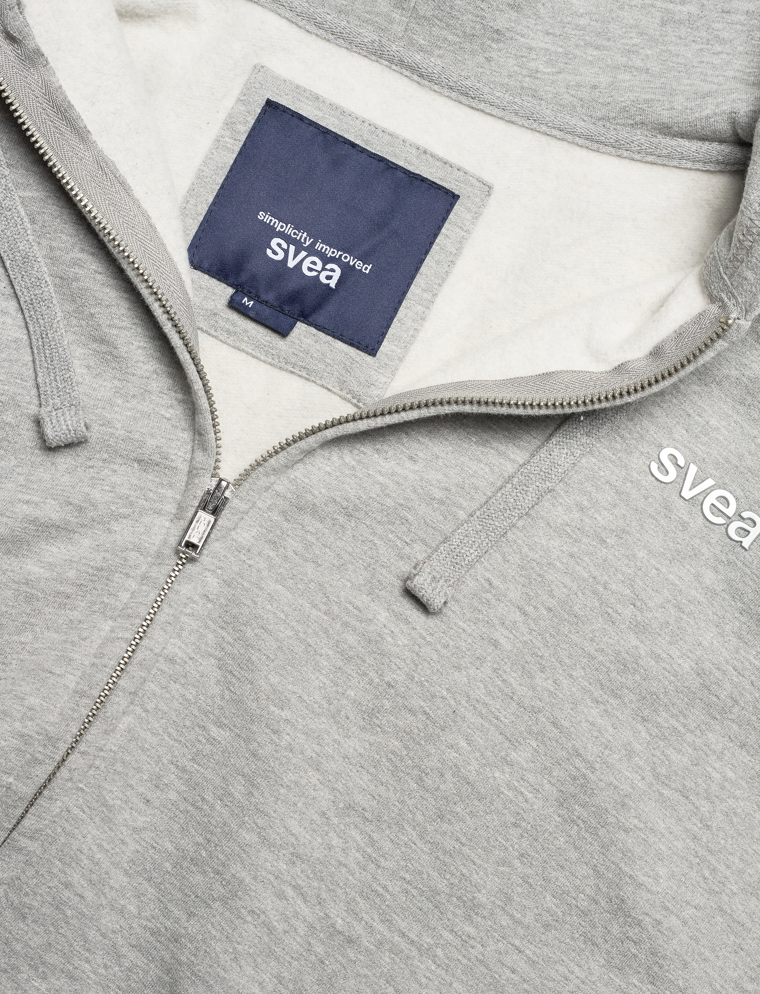 Svea - Svea R Zip Hood Silver Print - grey melange - 2
