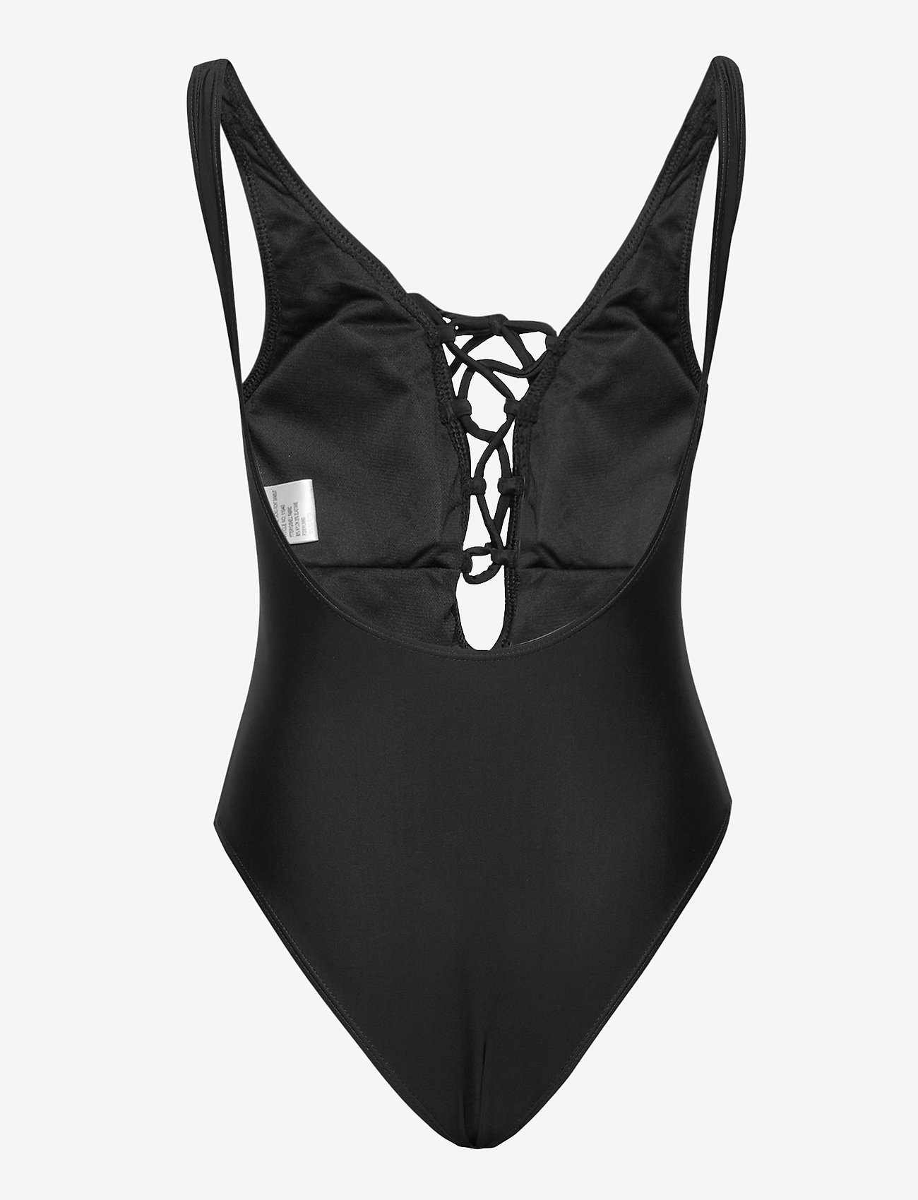 Svea - LACING FRONT SWIMSUIT - black - 1
