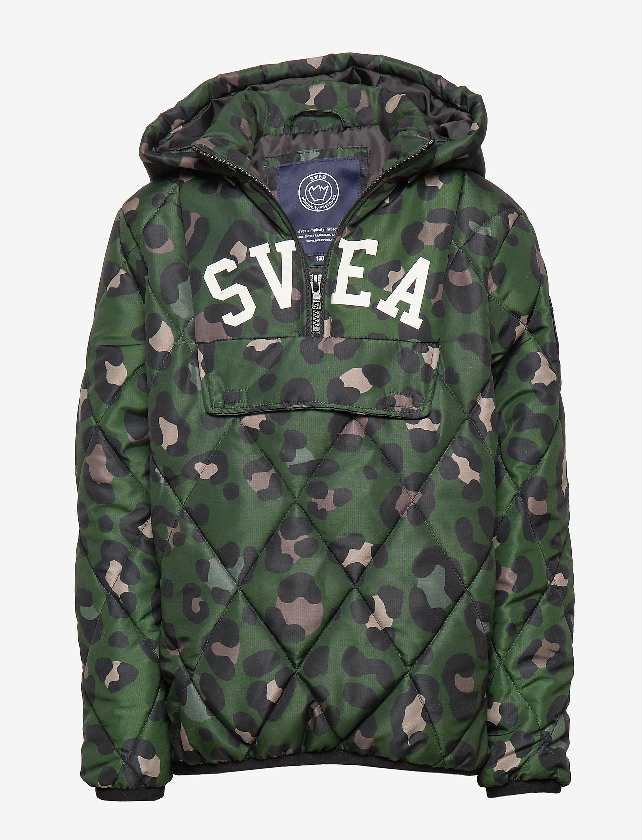 Svea - K. Quilted Anorak Hood Jacket - green leo - 0