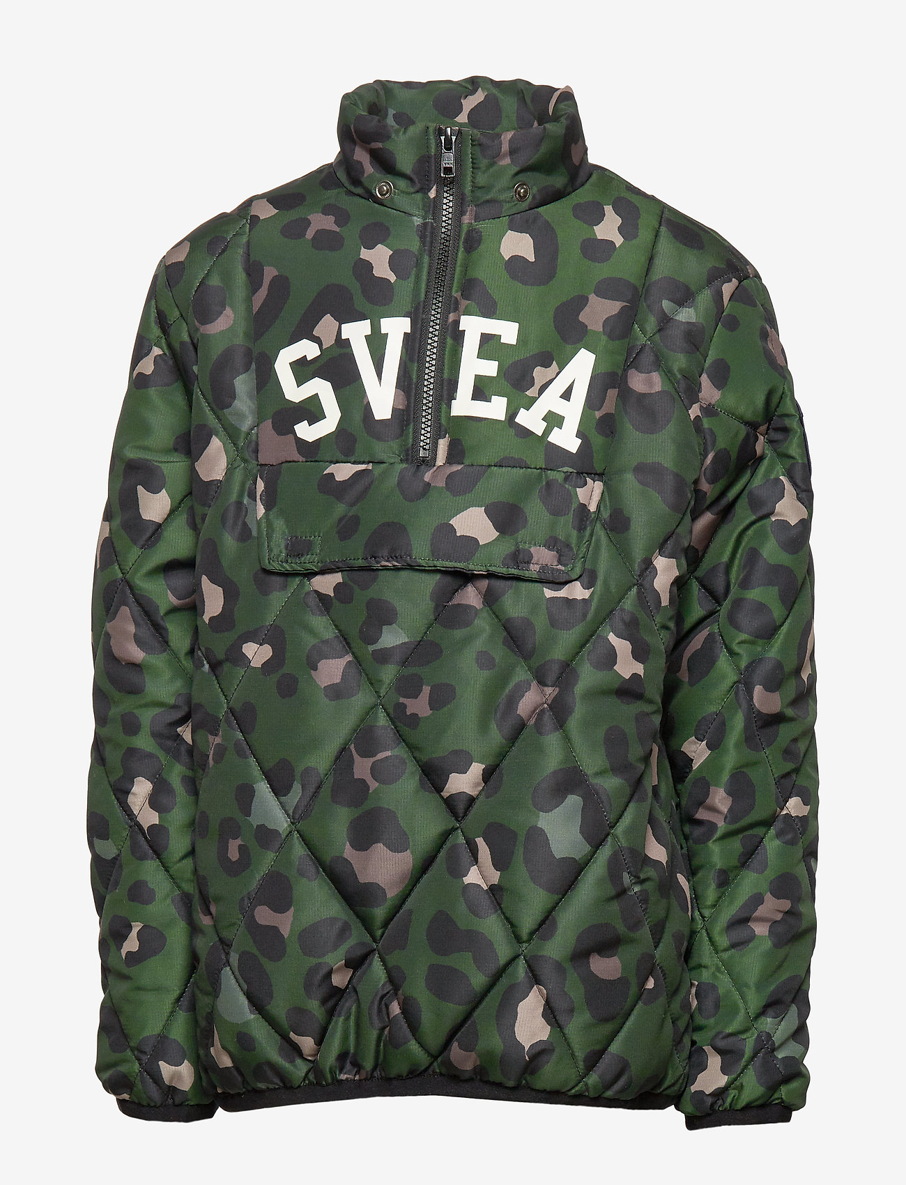 Svea - K. Quilted Anorak Hood Jacket - green leo - 2