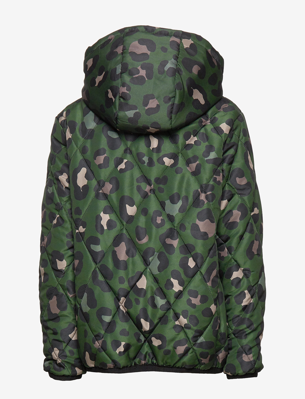 Svea - K. Quilted Anorak Hood Jacket - green leo - 3