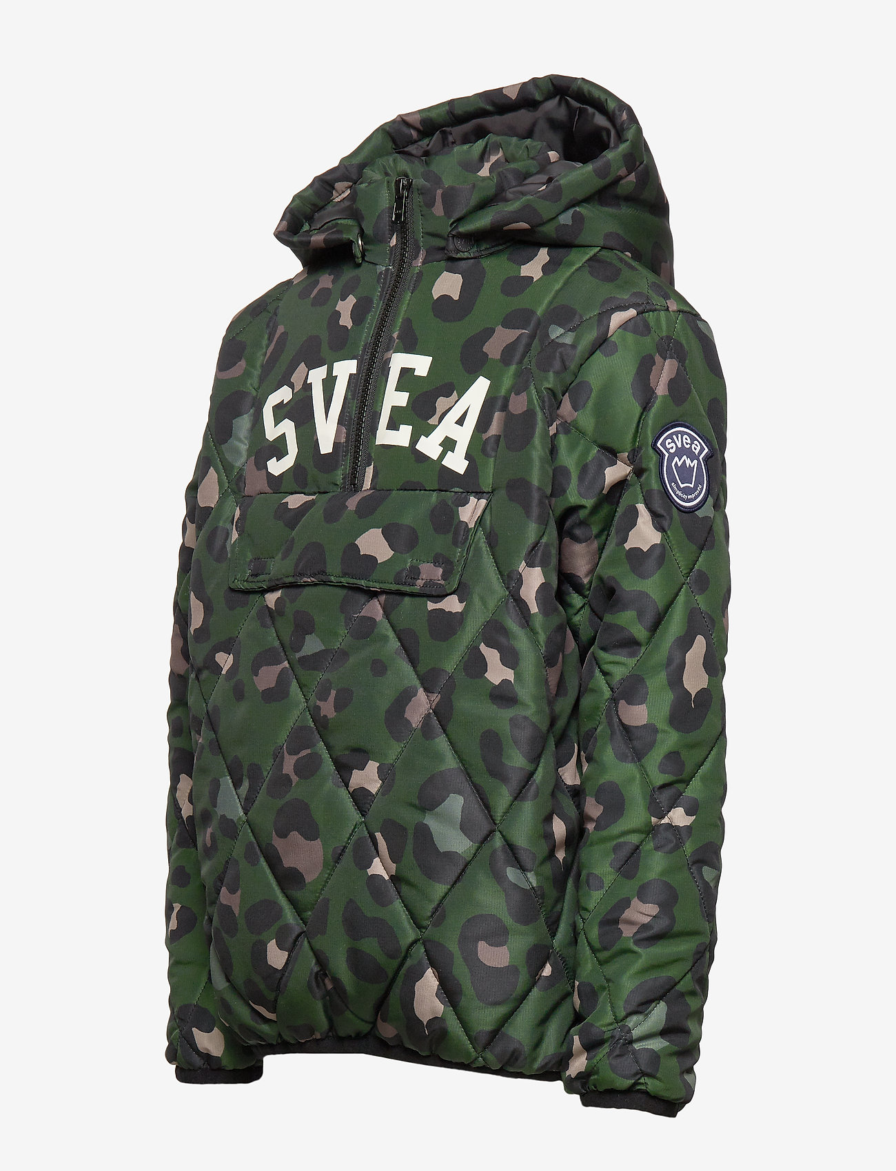 Svea - K. Quilted Anorak Hood Jacket - green leo - 4
