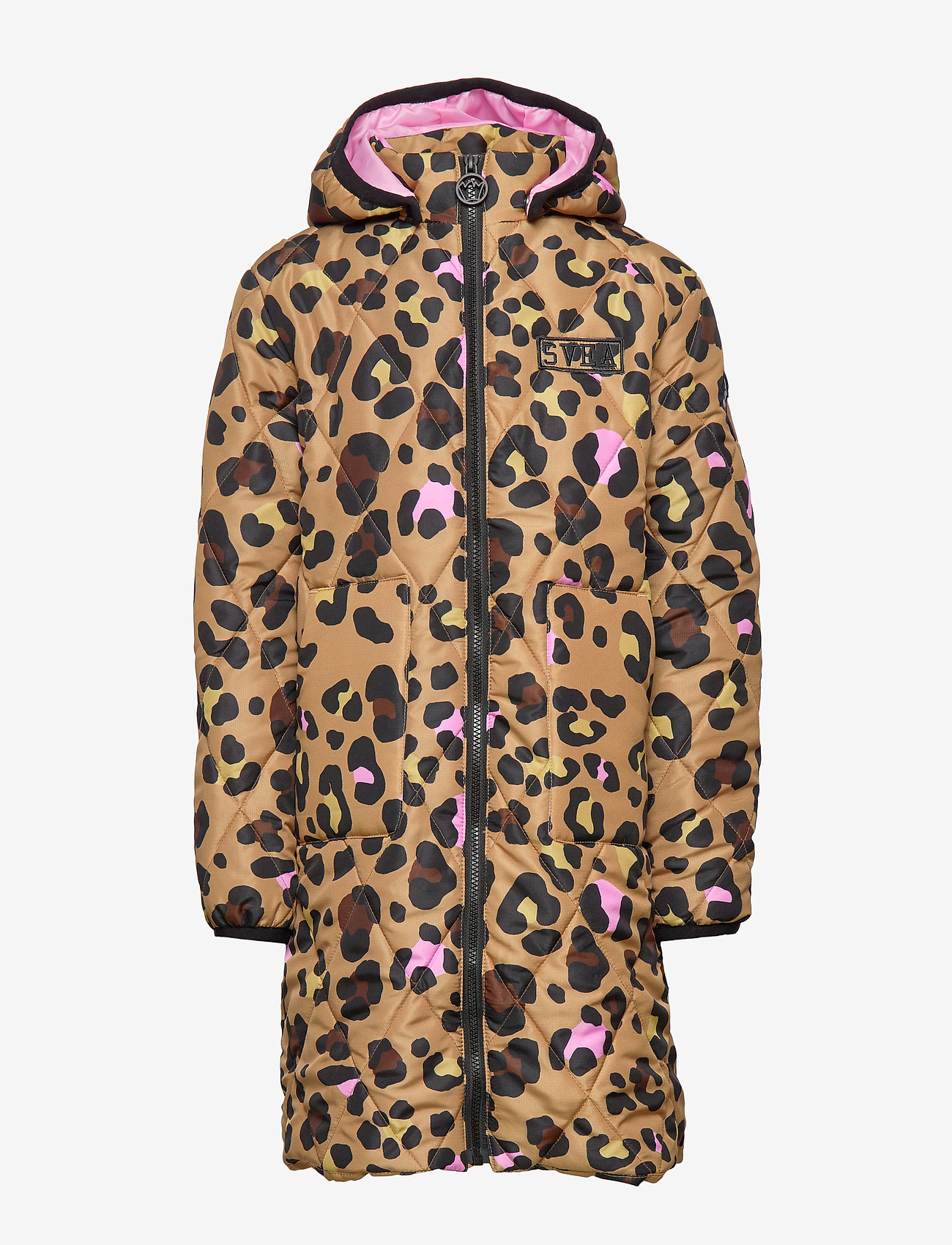 Svea - K. Quilted Hood Coat - multi leo - 1