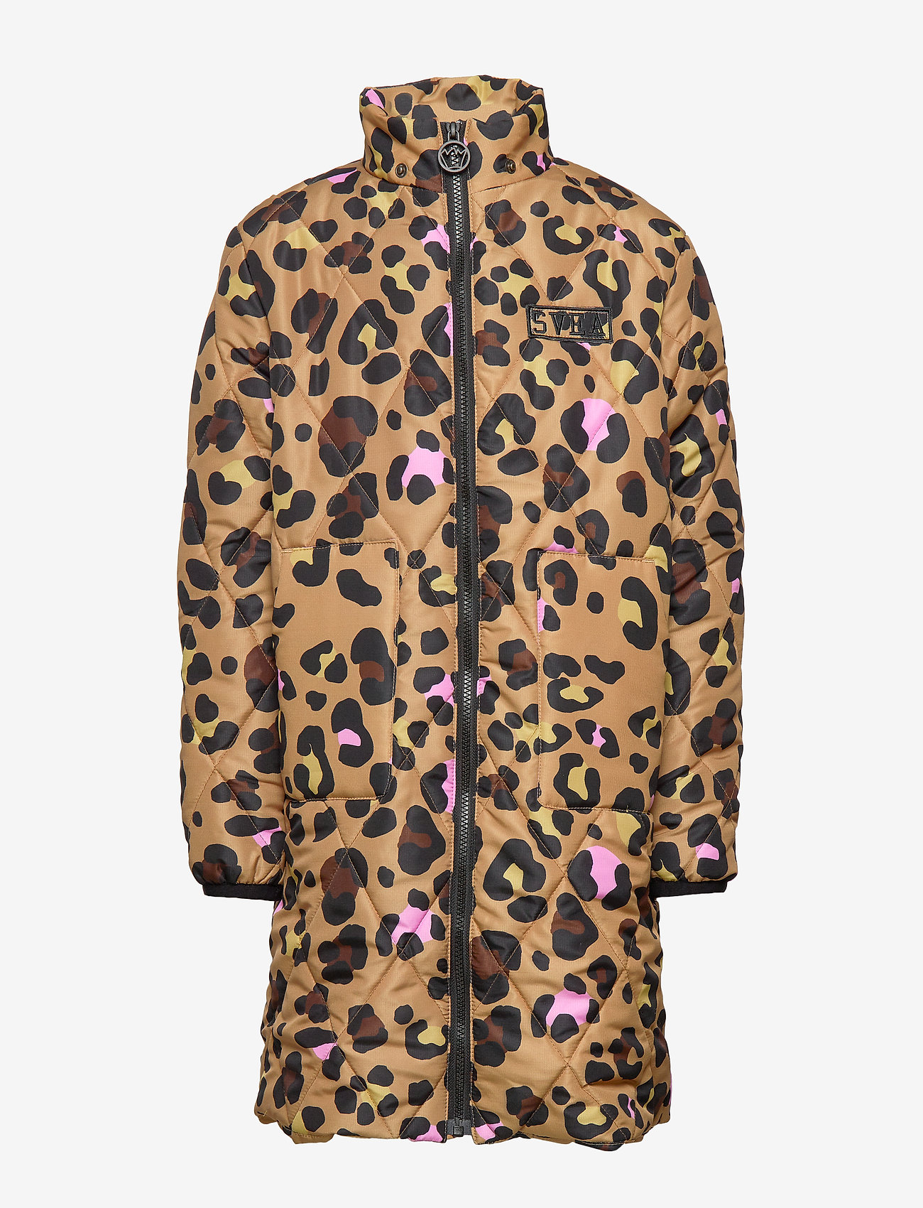 Svea - K. Quilted Hood Coat - multi leo - 2