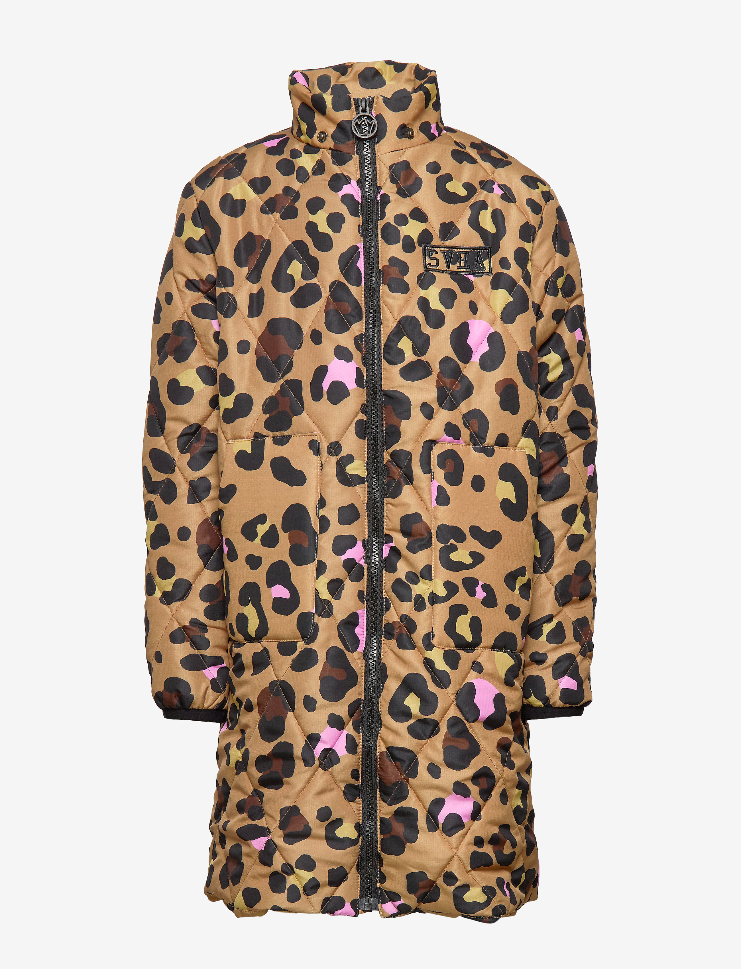 Svea - K. Quilted Hood Coat - multi leo - 2