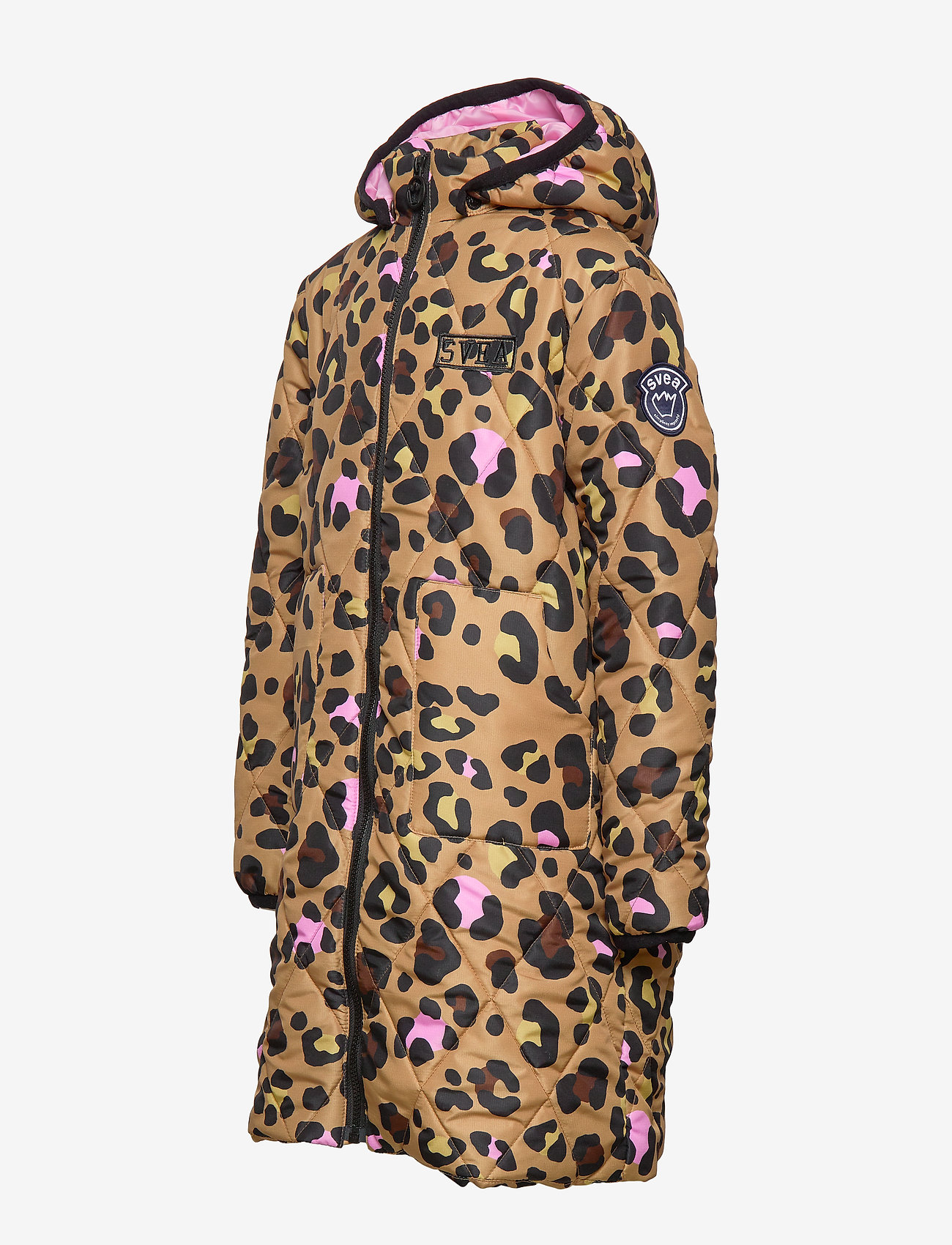Svea - K. Quilted Hood Coat - multi leo - 4