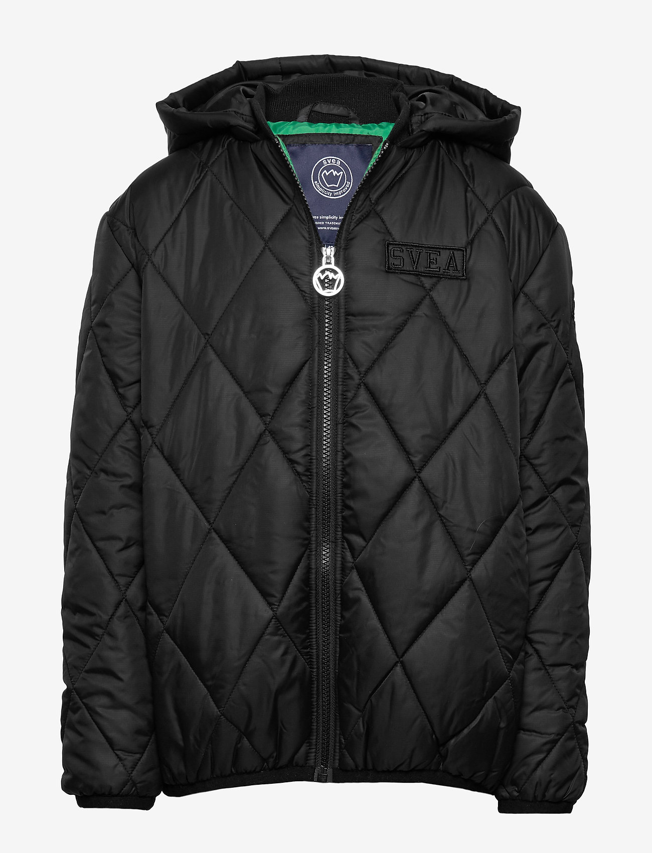 Svea - K. Quilted Hood Jacket - black - 0