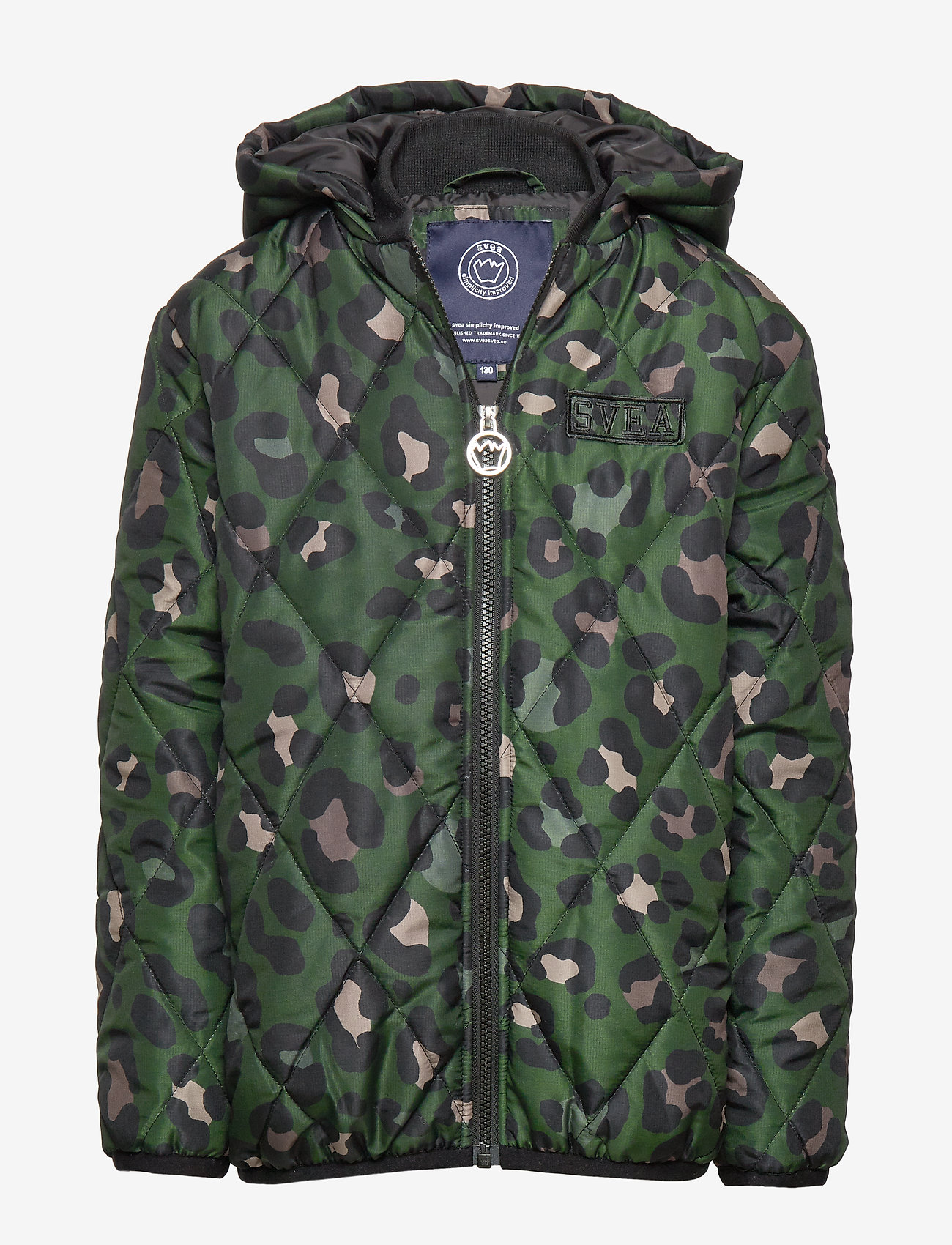 Svea - K. Quilted Hood Jacket - green leo - 0