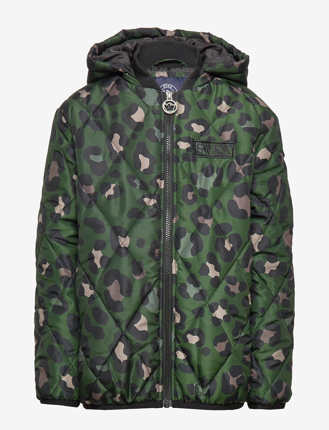 Svea - K. Quilted Hood Jacket - green leo - 1