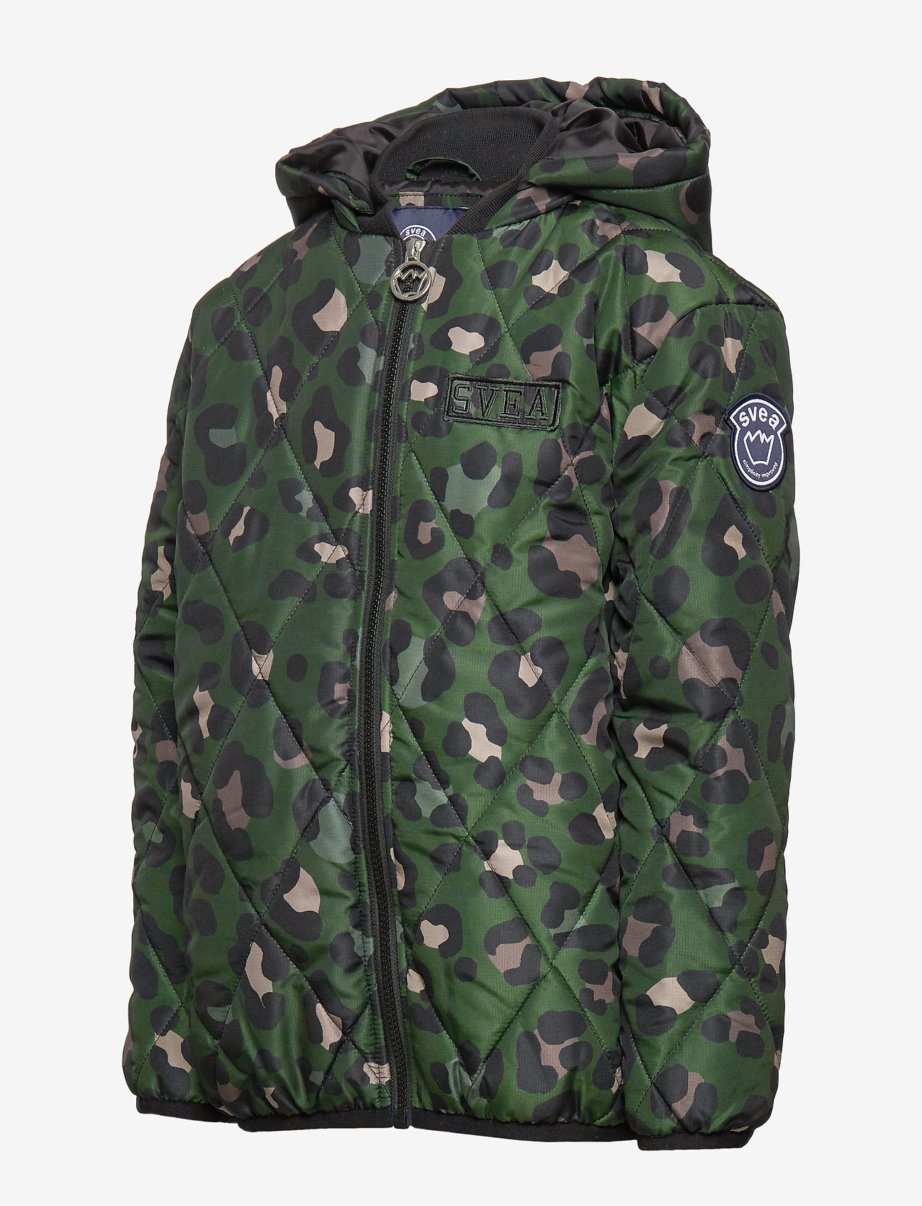 Svea - K. Quilted Hood Jacket - green leo - 4