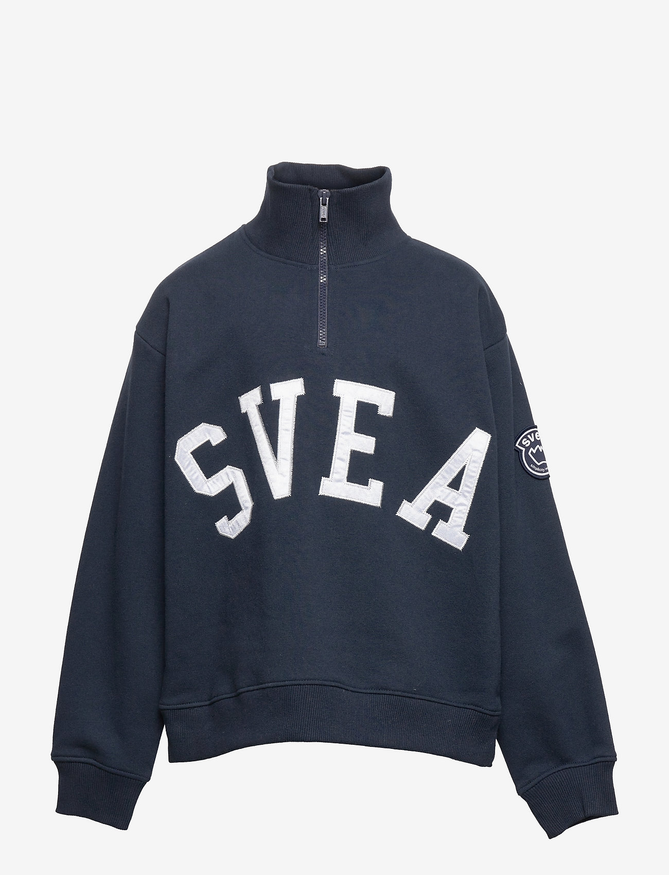 Svea - K. Half Zip Logo Sweat - navy - 0