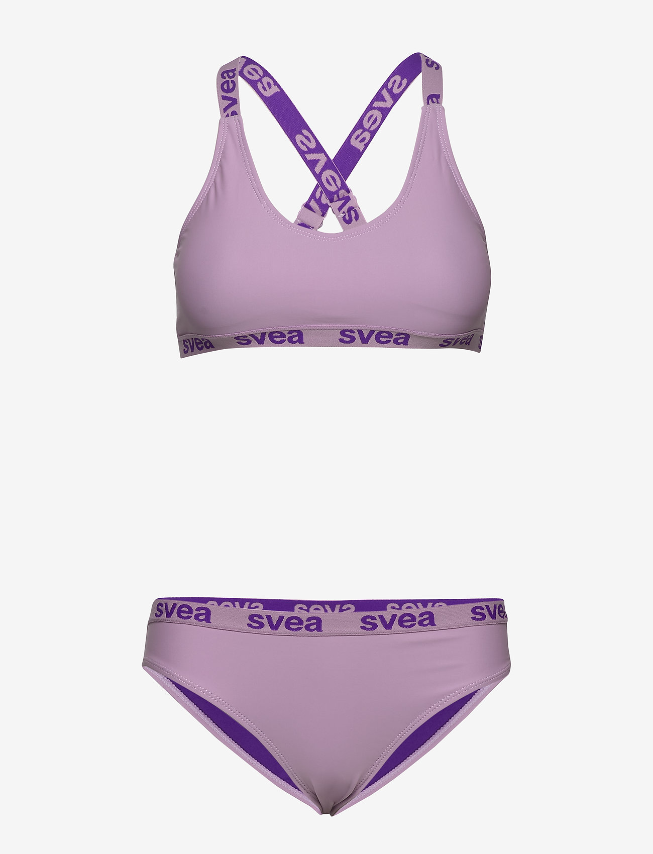 Svea - W. Logo Cross Strap Bikini - soft lilac - 2