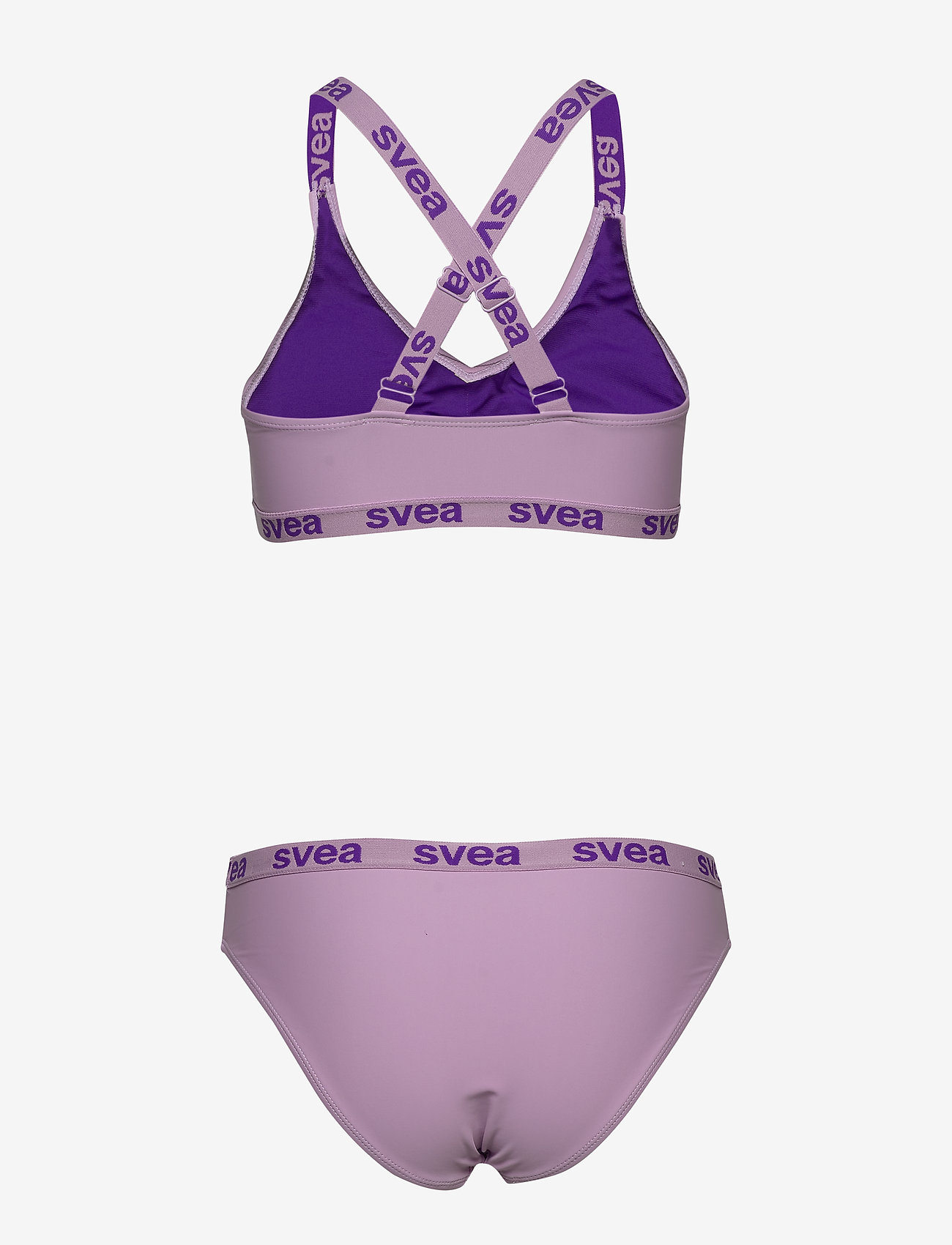 Svea - W. Logo Cross Strap Bikini - soft lilac - 3