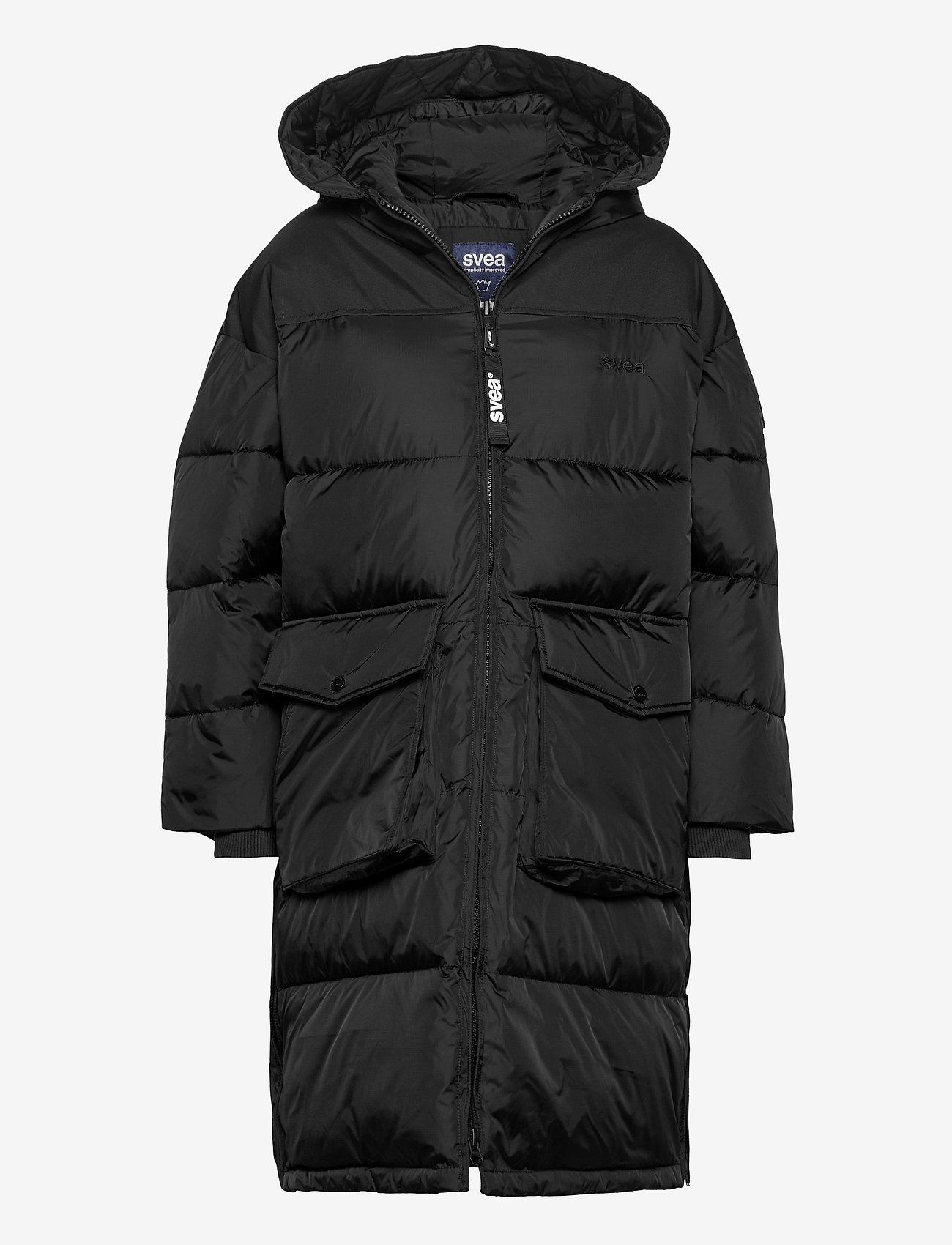 Svea - W. Comfy Puffer Coat - wintermäntel - black - 0