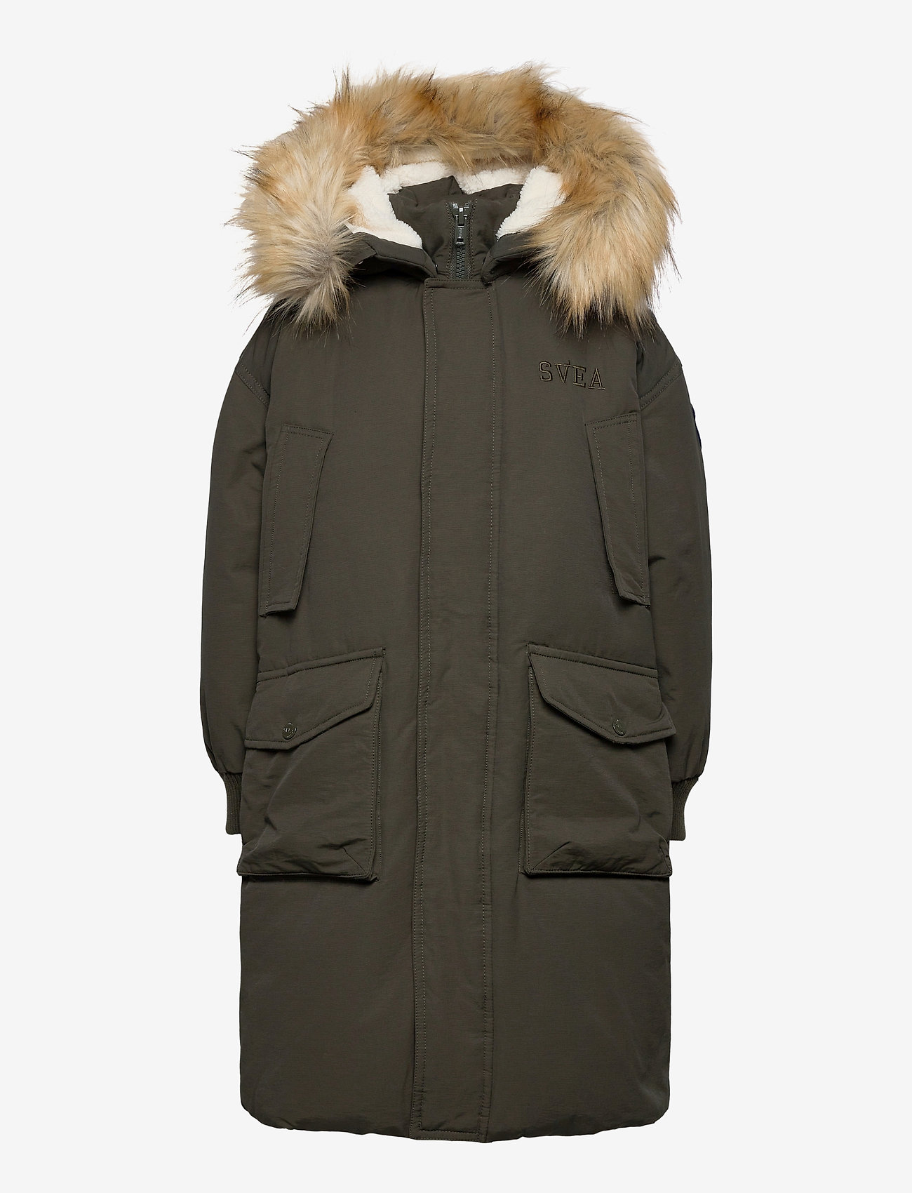 Svea - K. Long Padded Parka - dark army - 0