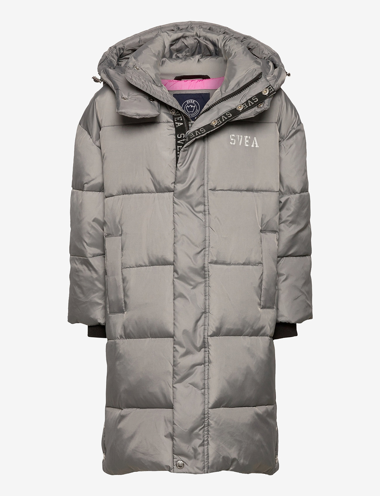 Svea - K. Long Puffer Coat - silver grey - 0
