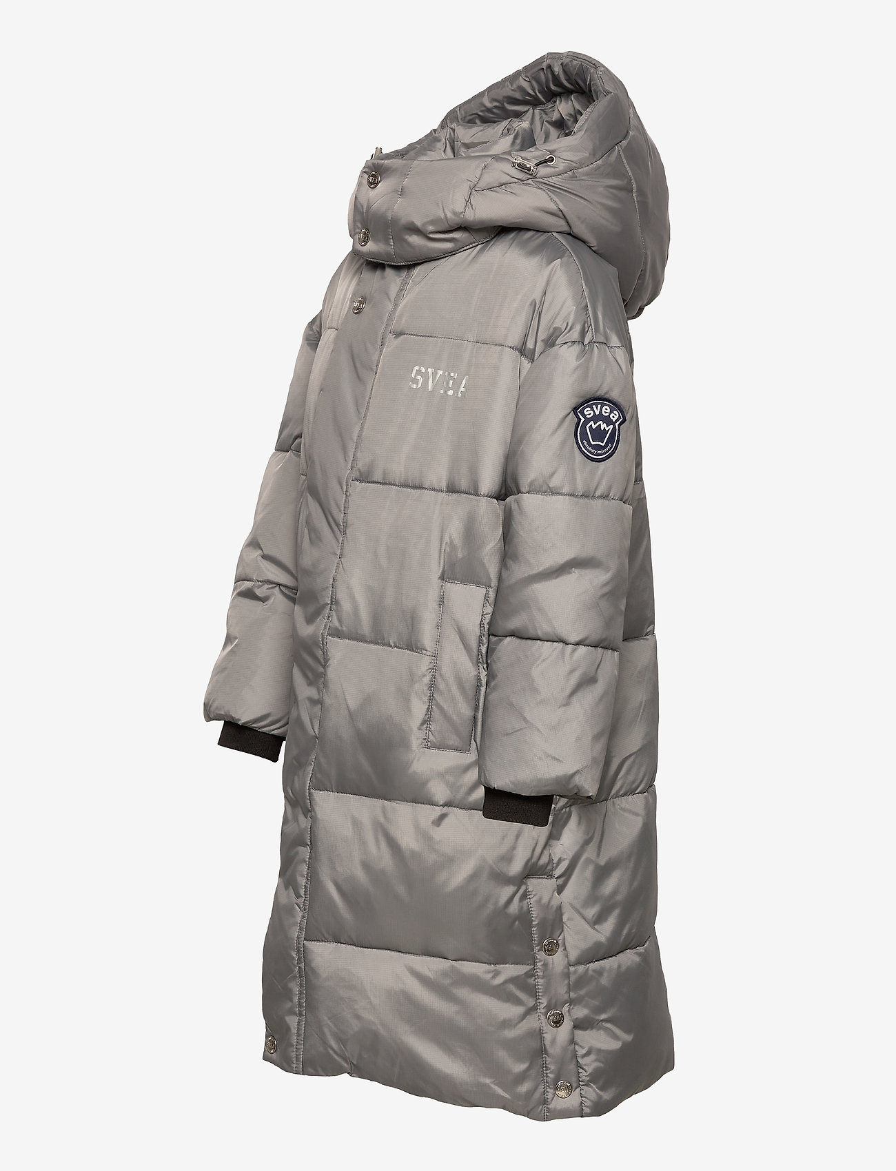 Svea - K. Long Puffer Coat - silver grey - 3